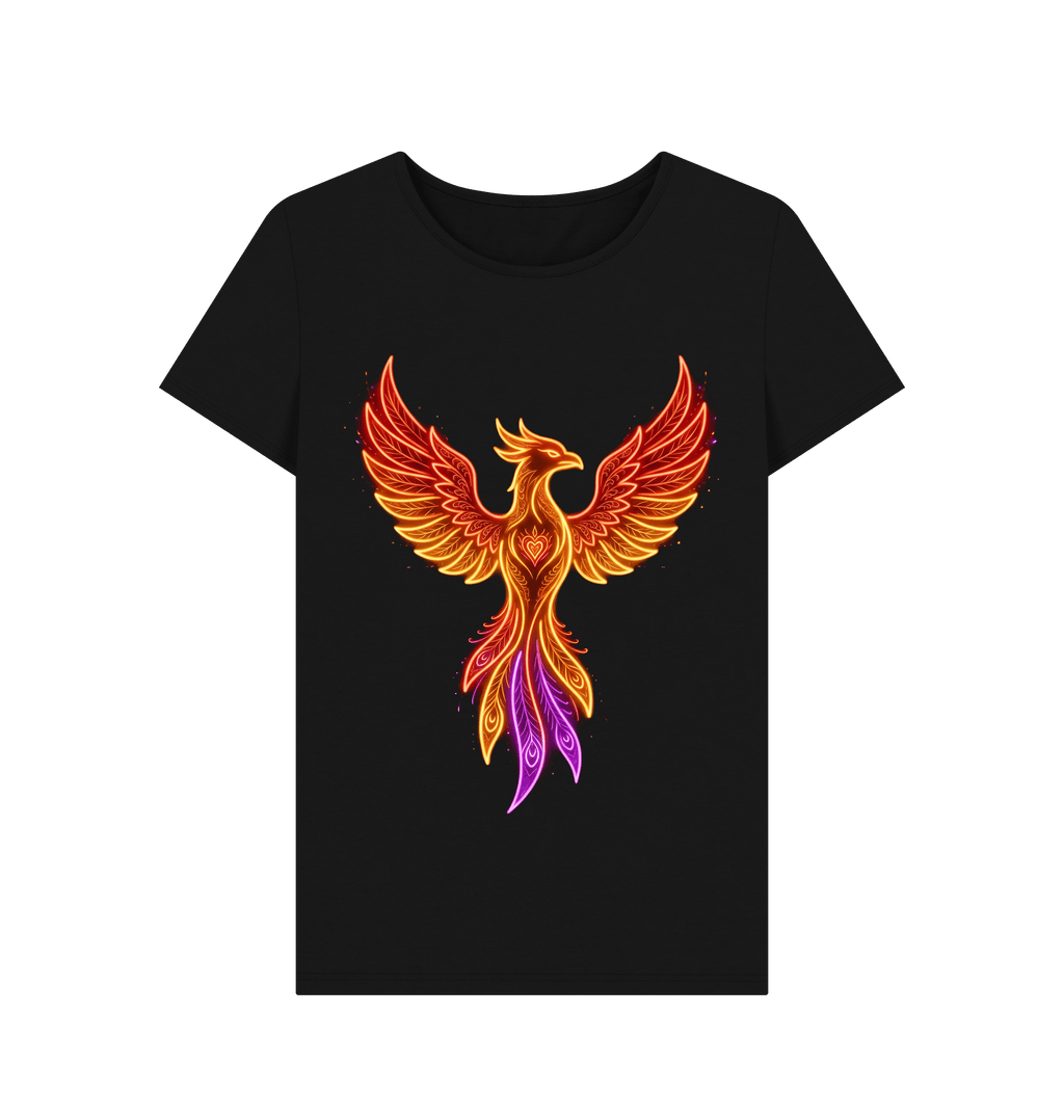 Black Printed T-shirt Front
