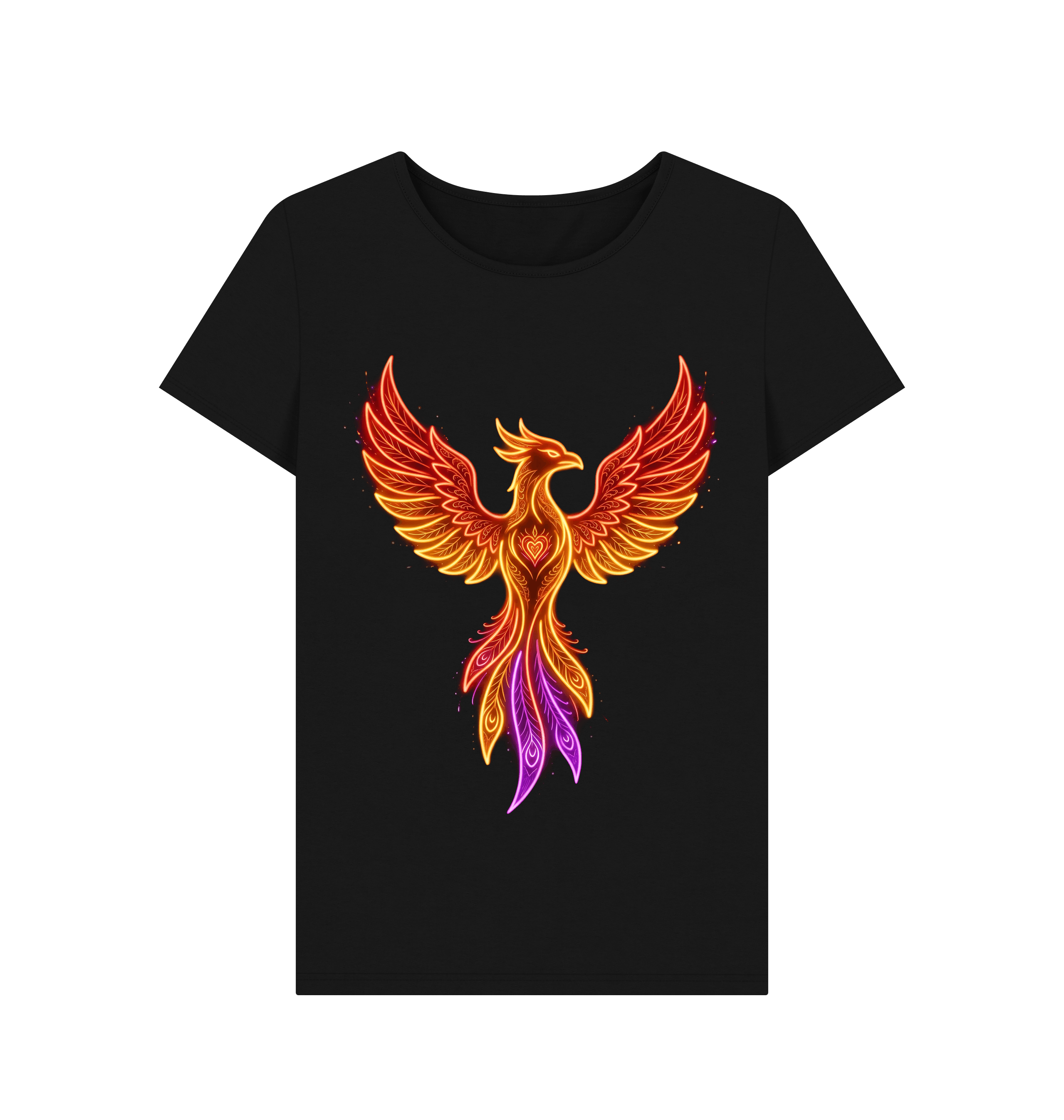 Black Printed T-shirt Front