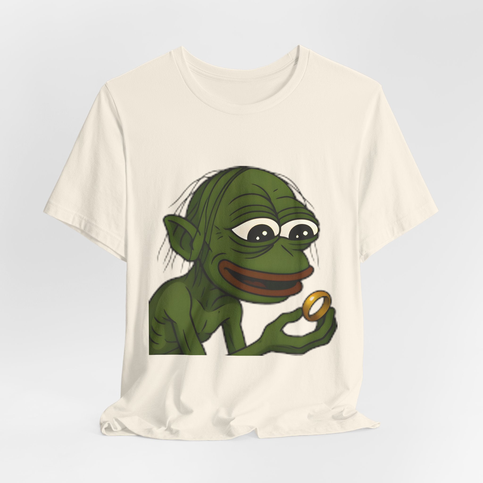 Fantasy Creature Tee — Gollum-Inspired Frog Holding Ring Graphic T-Shirt