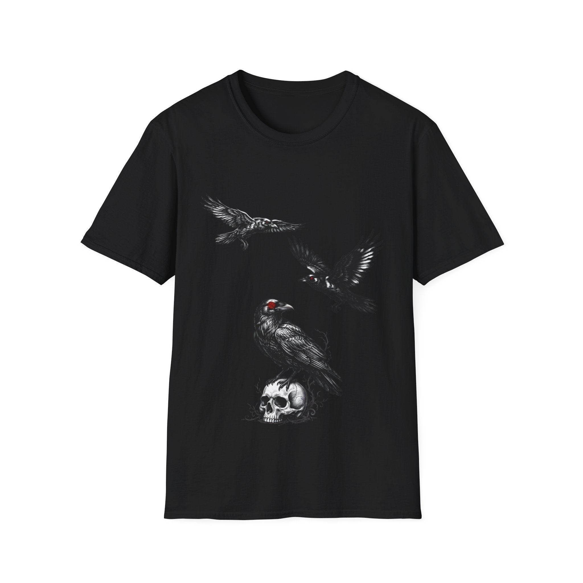 The Messengers - T Shirt, Gothic / Dark Fantasy Crow Design