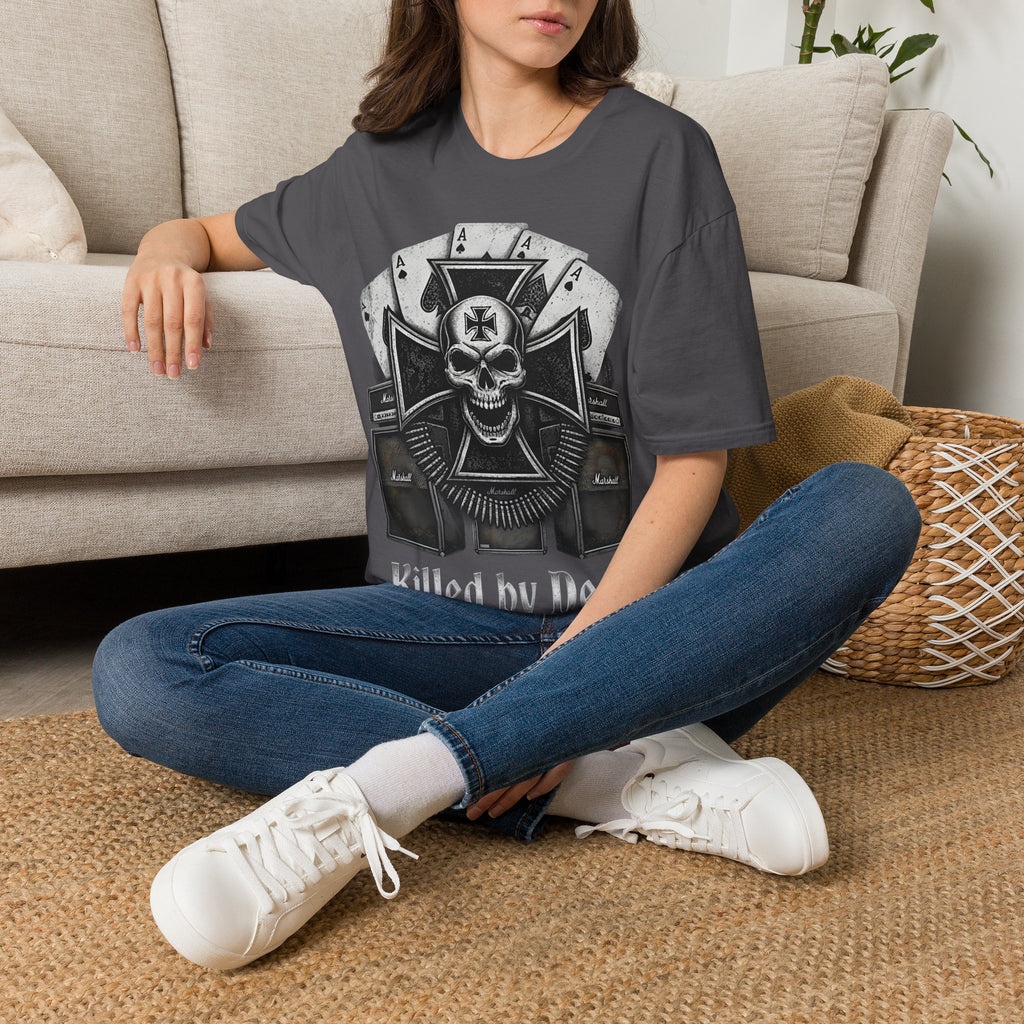 Killed by Death Motorhead Inspired Ace Cards T‑Shirt - ' Vintage Gothic Tee