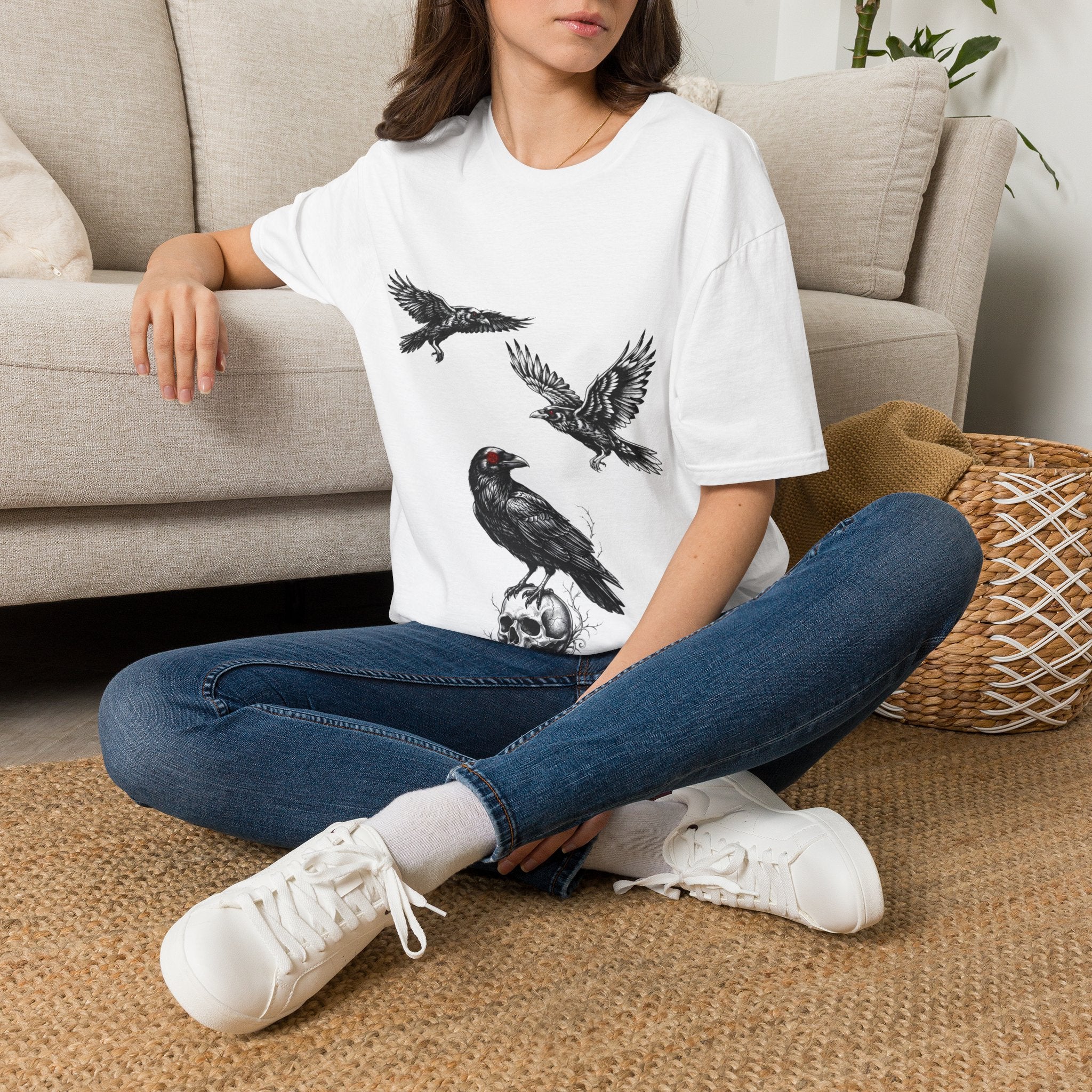 The Messengers - T Shirt, Gothic / Dark Fantasy Crow Design
