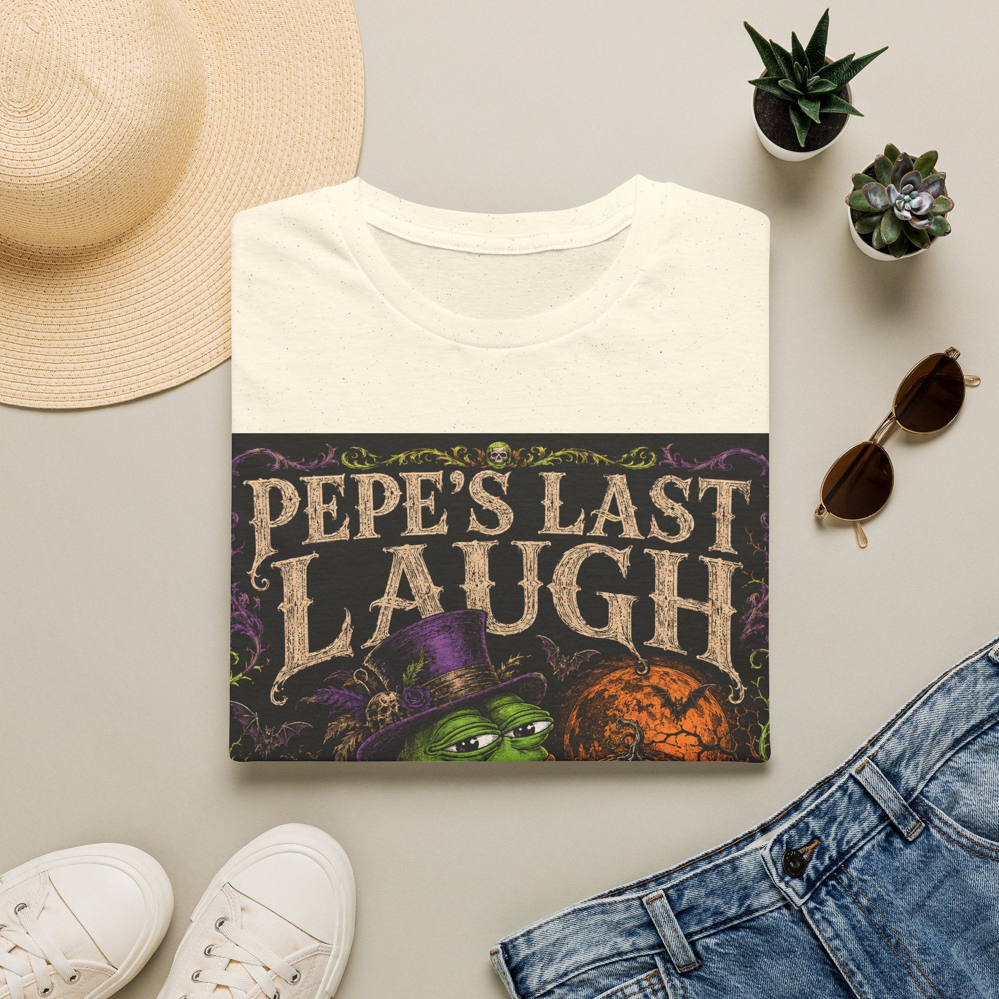 Pepe's Last Laugh T-Shirt — Halloween Witch Frog Graphic Tee