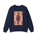 Queen of Hearts Playing Card Sweatshirt — Vintage Gothic Card Graphic