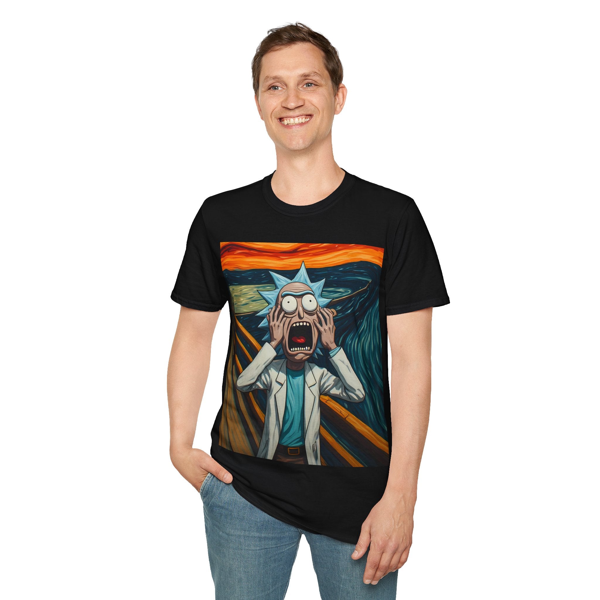 Rick Scream Tee — Rick and Morty Parody of The Scream T-Shirt