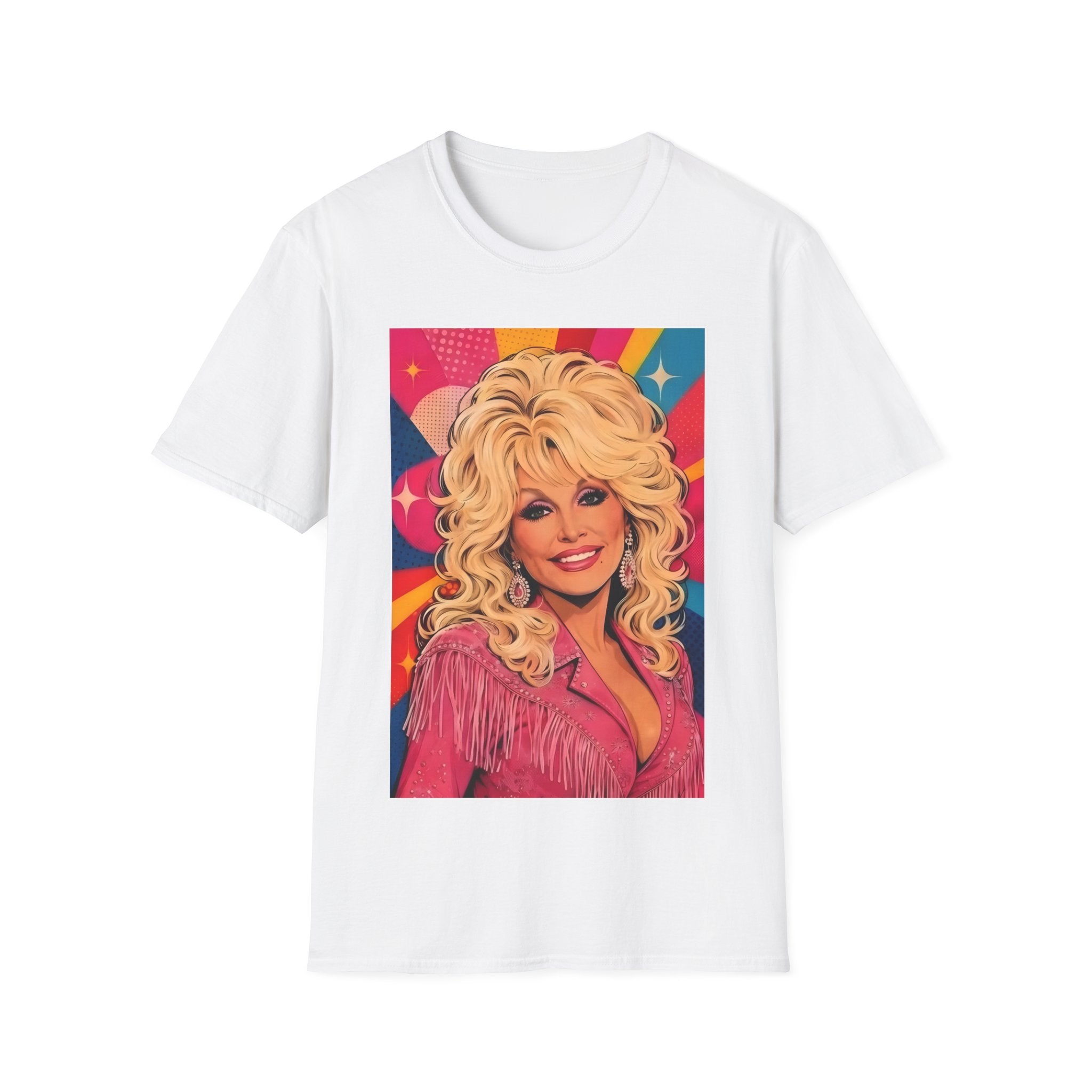 Retro Dolly Parton Colourpop Portrait T-Shirt