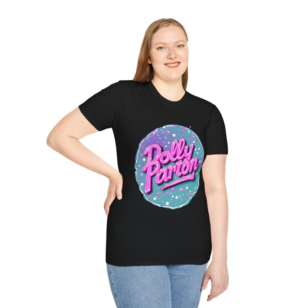 Dolly Parton Retro Neon Logo T‑Shirt