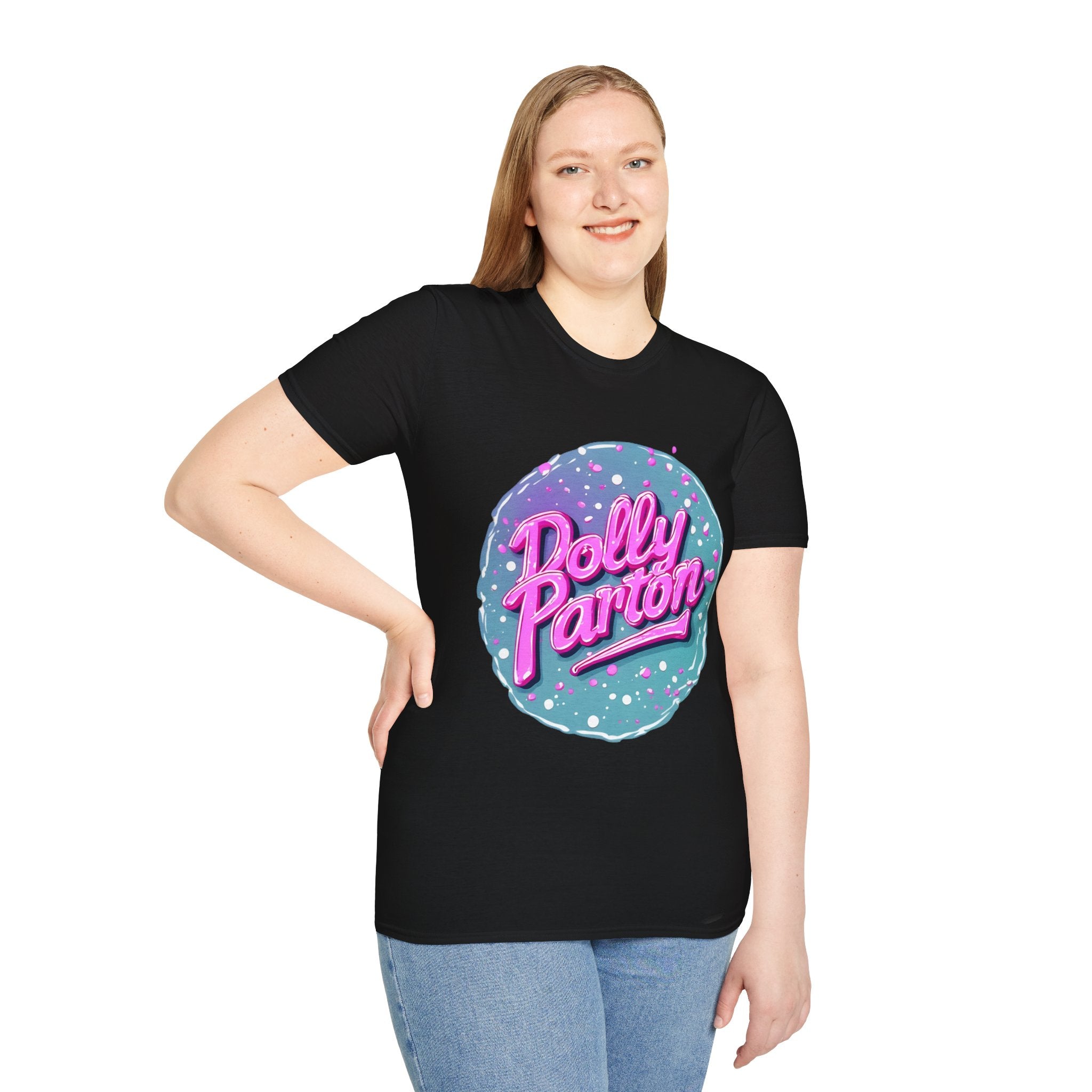 Dolly Parton Retro Neon Logo T‑Shirt