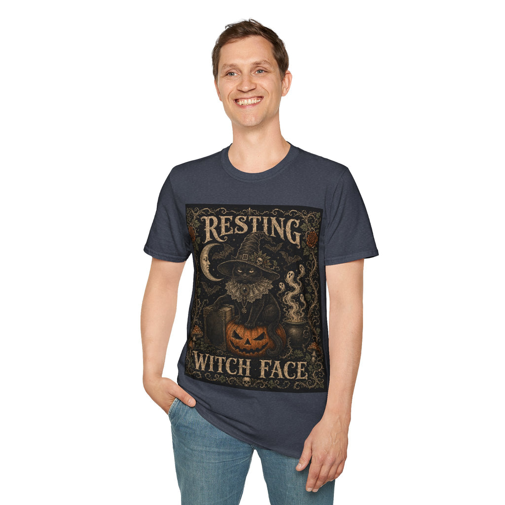 Resting Witch Face T-Shirt — Vintage Halloween Witch Graphic Tee