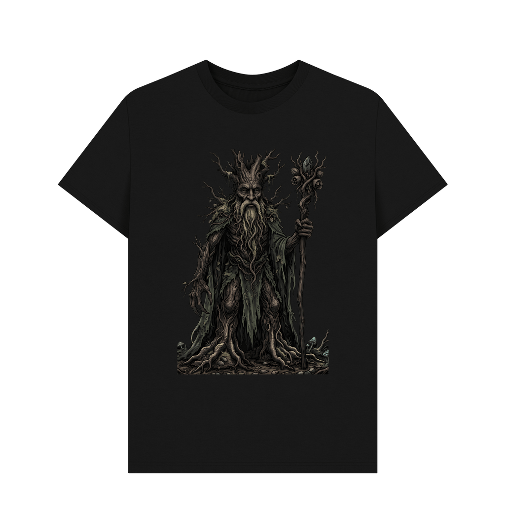 Black Printed T-shirt Front