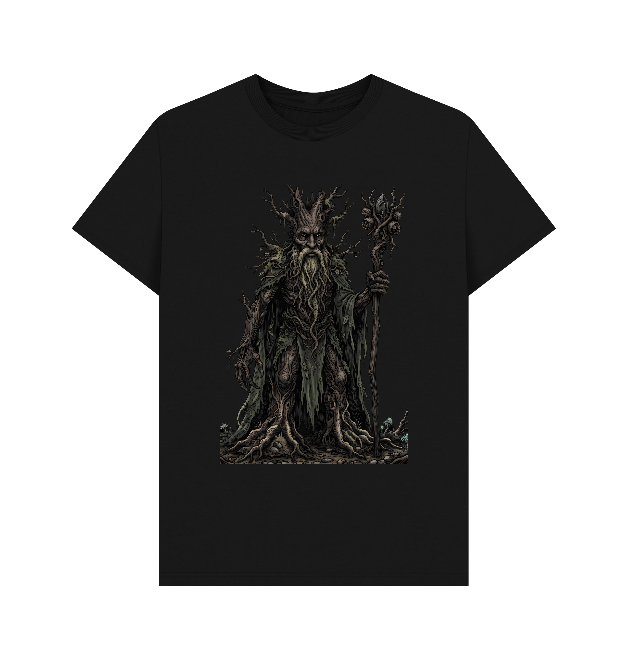 Black Printed T-shirt Front