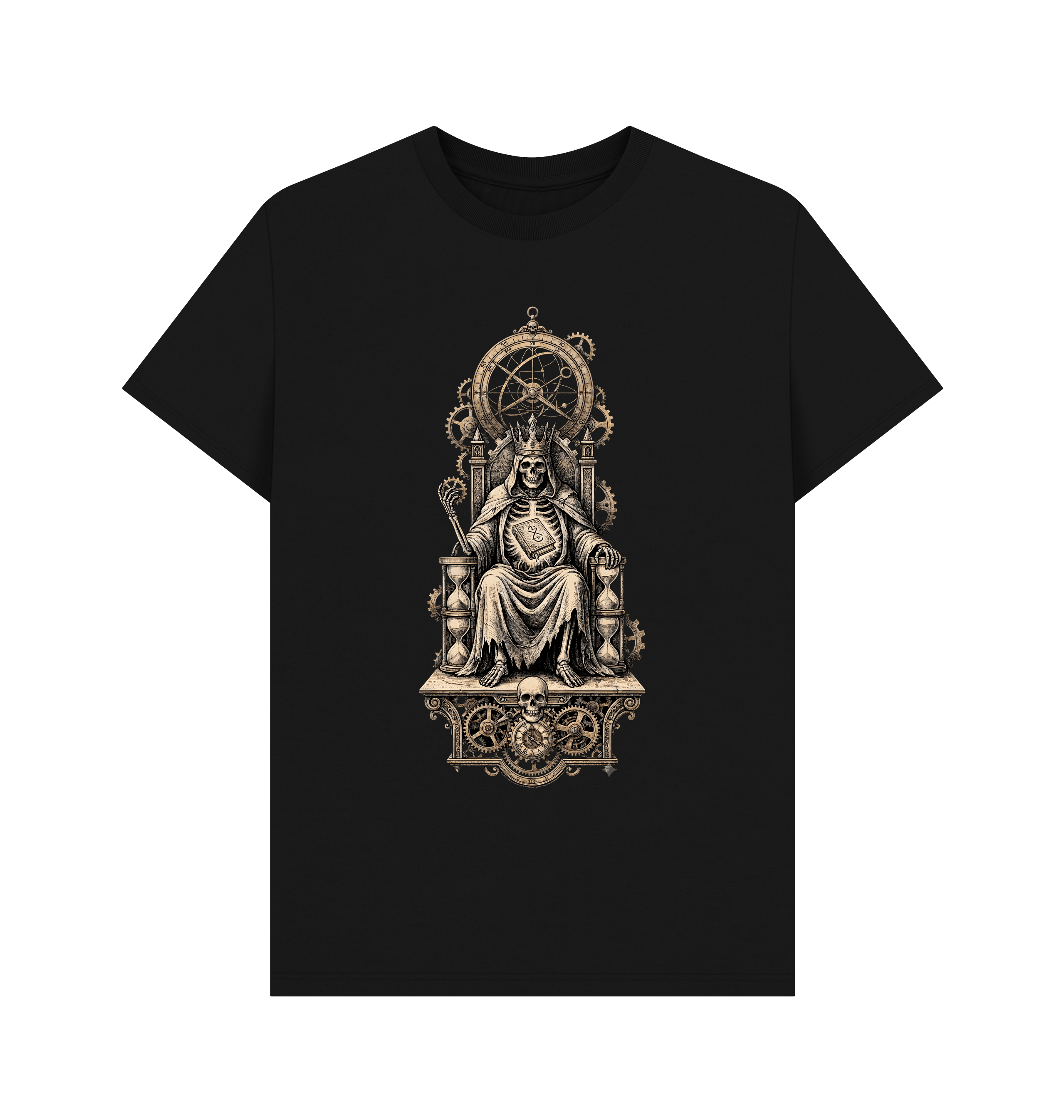 Black Printed T-shirt Front