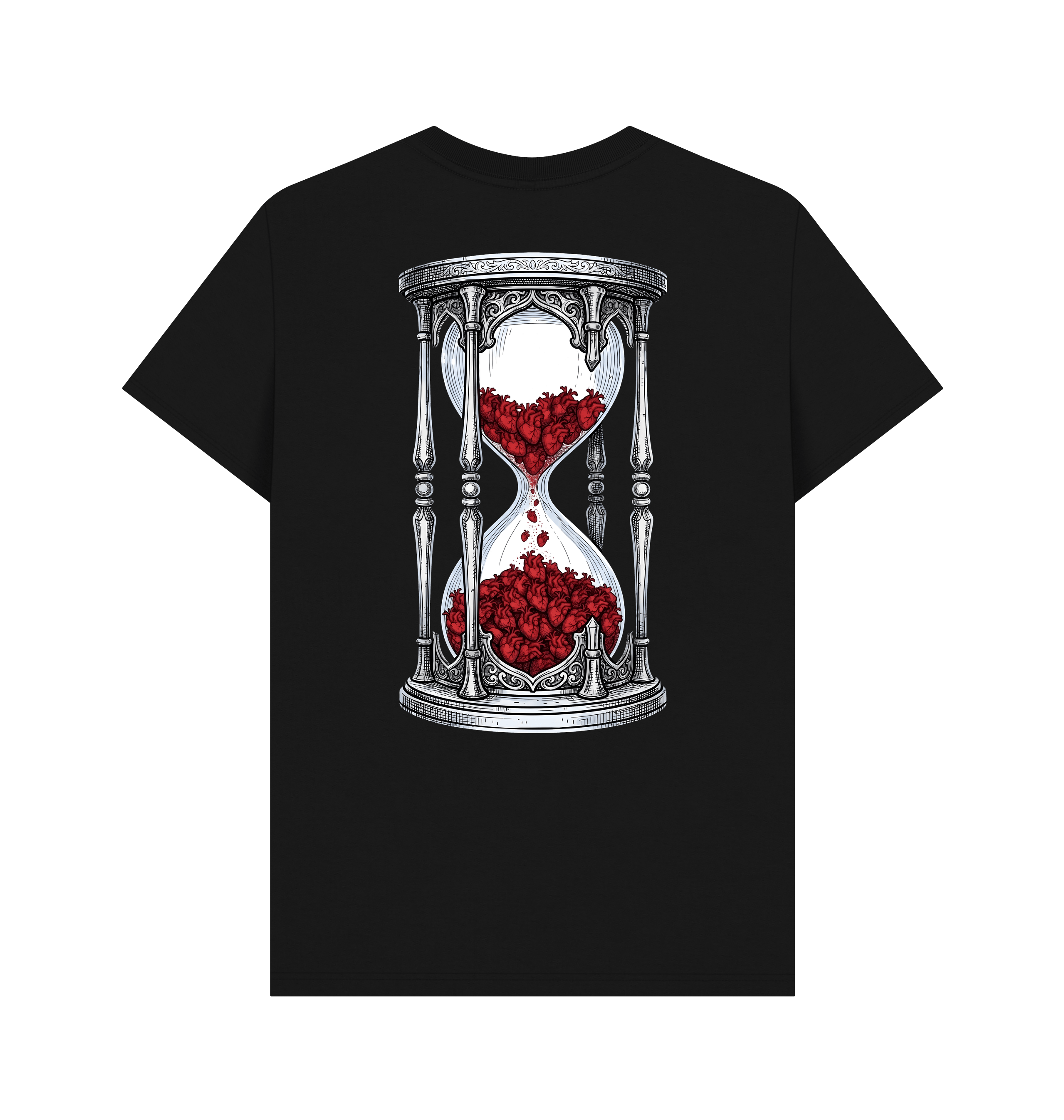 Black Printed T-shirt Back