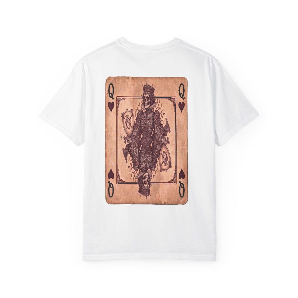 Playing Card Queen Graphic T‑Shirt — Vintage King & Queen Back Print