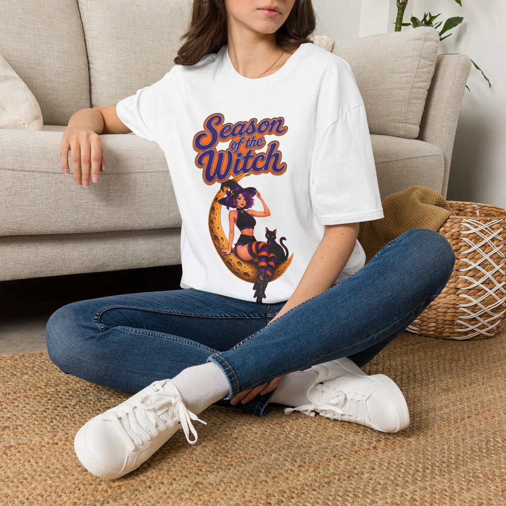 Season of the Witch T-Shirt — Retro Witch Graphic Tee for Halloween & Autumn