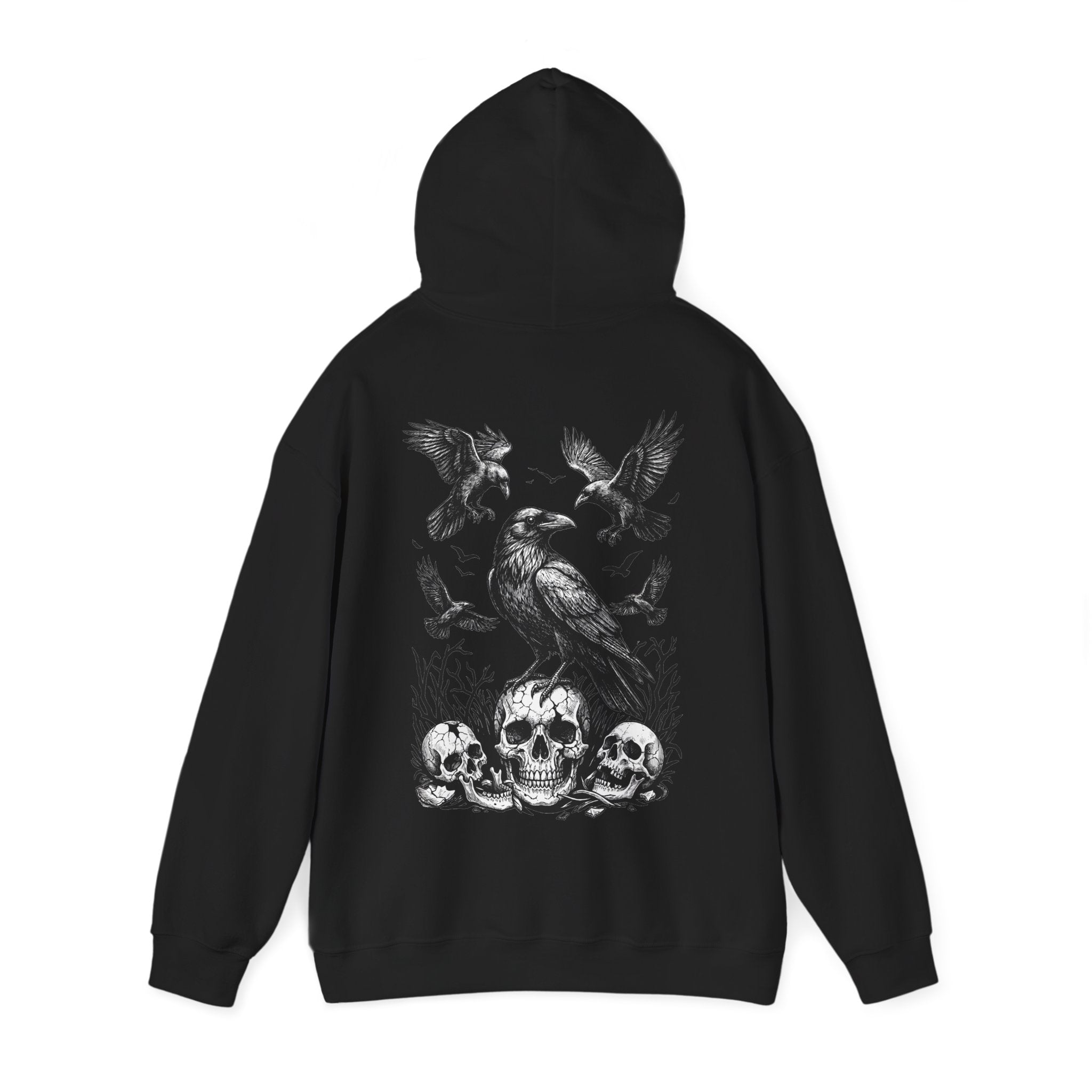 Murder of Crows - Gothic / Dark Fantasy Floral Crow Hoodie