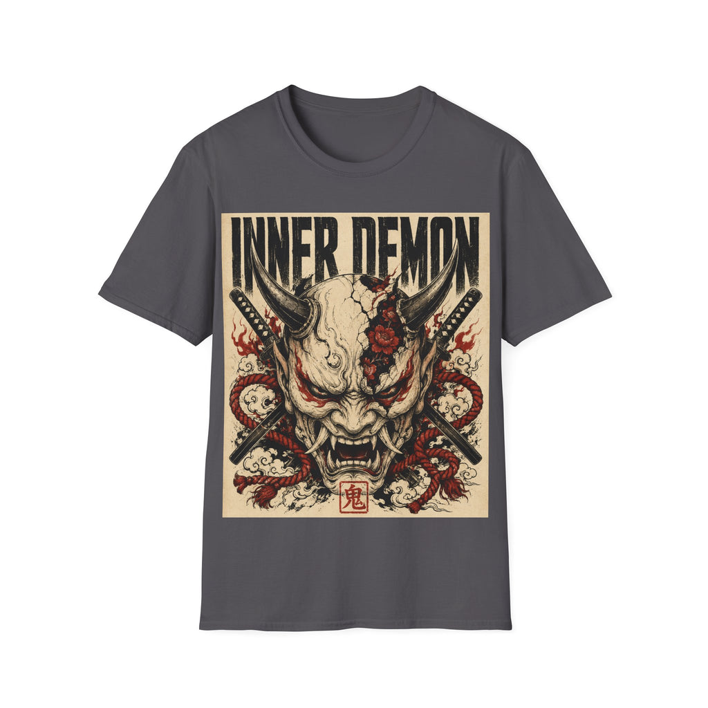 Inner Demon Graphic T-Shirt — Horror Skull Oni Design