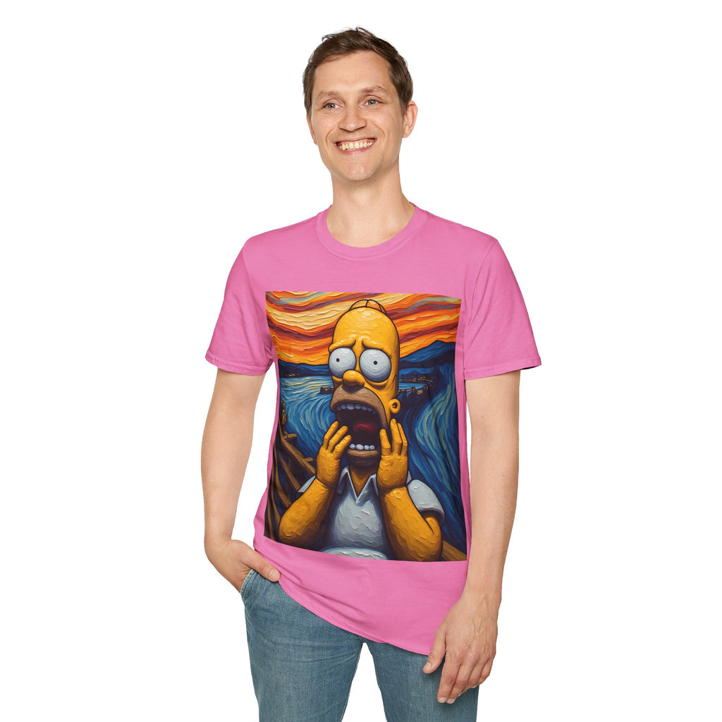 Homer Scream T-Shirt — Parody Pop Art Graphic Tee