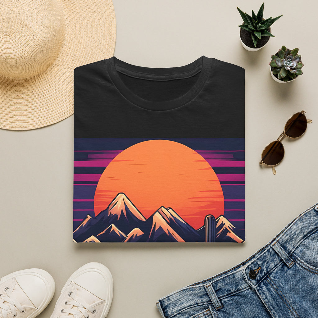 Sunset Mountains T-Shirt — Retro Desert Sunset Graphic Tee