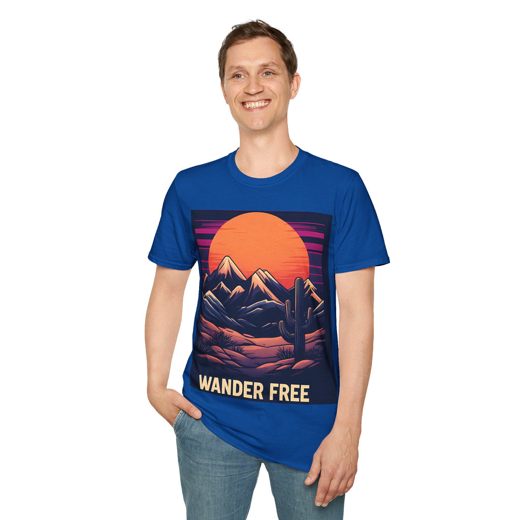 Sunset Mountains T-Shirt — Retro Desert Sunset Graphic Tee