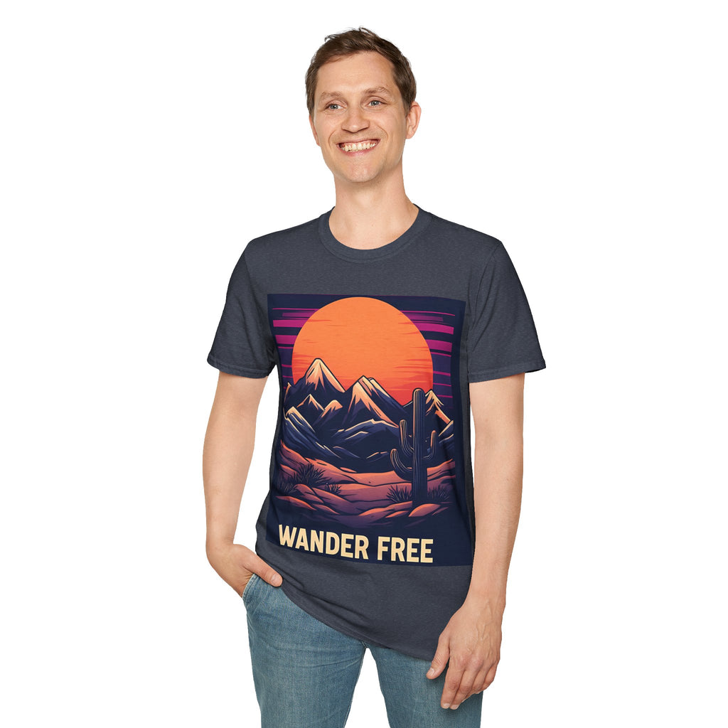 Sunset Mountains T-Shirt — Retro Desert Sunset Graphic Tee