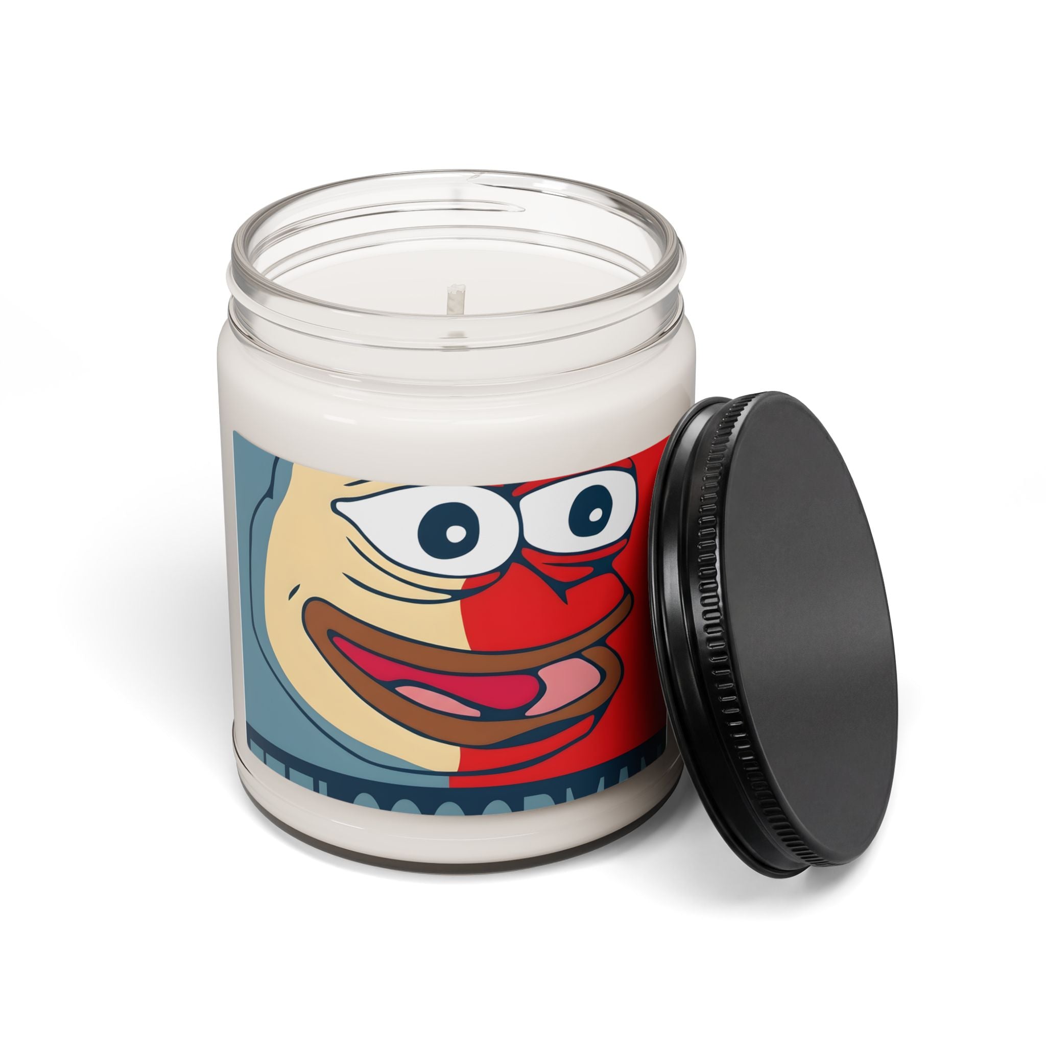 Soy Candle — Humorous Cartoon Frog Pop Art Jar (9 oz)