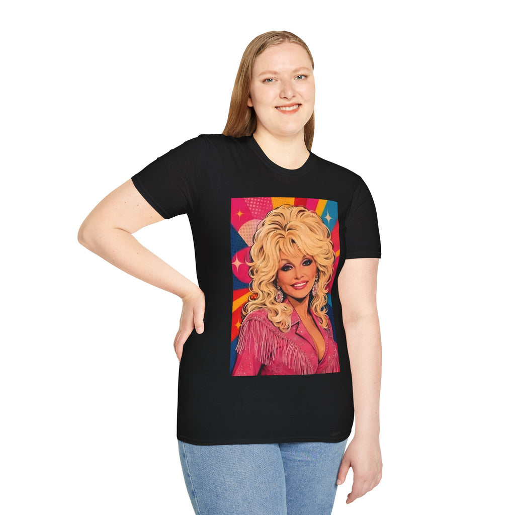 Retro Dolly Parton Colourpop Portrait T-Shirt