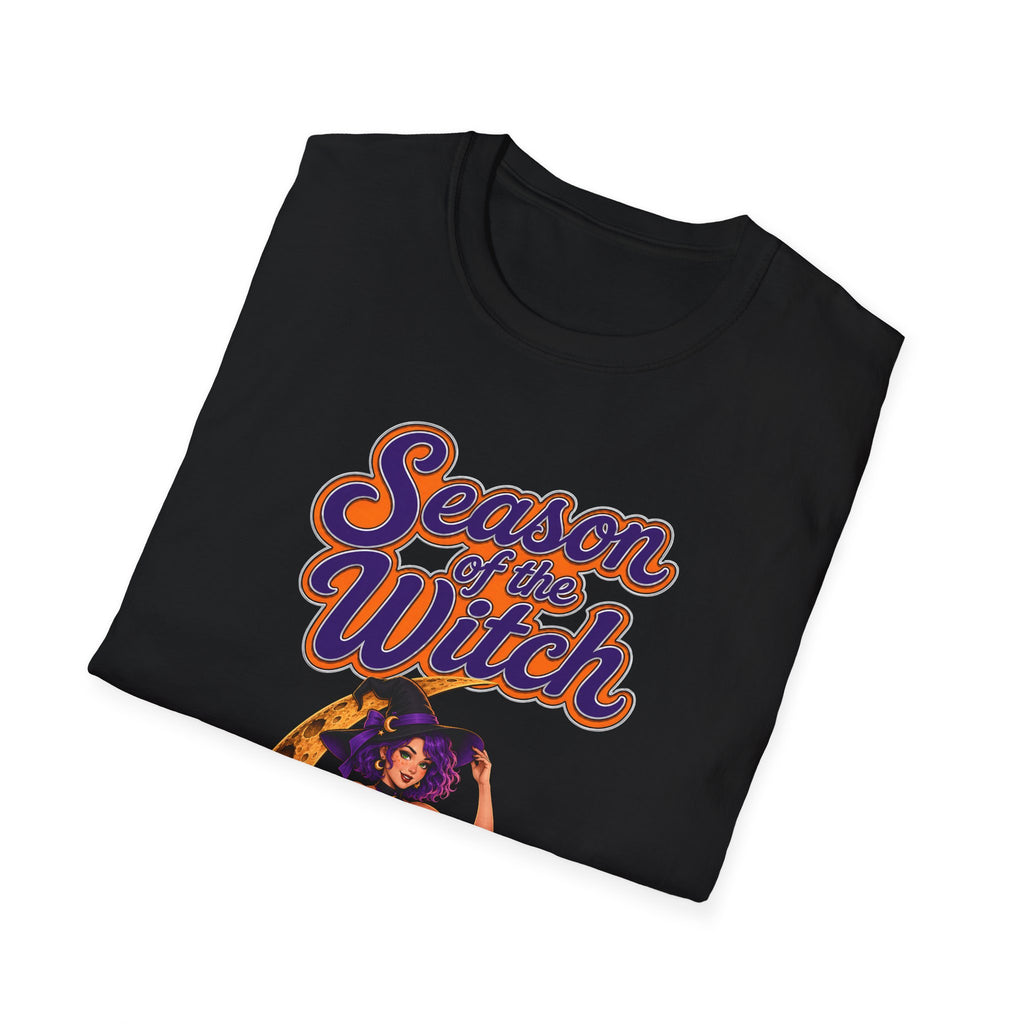 Season of the Witch T-Shirt — Retro Witch Graphic Tee for Halloween & Autumn