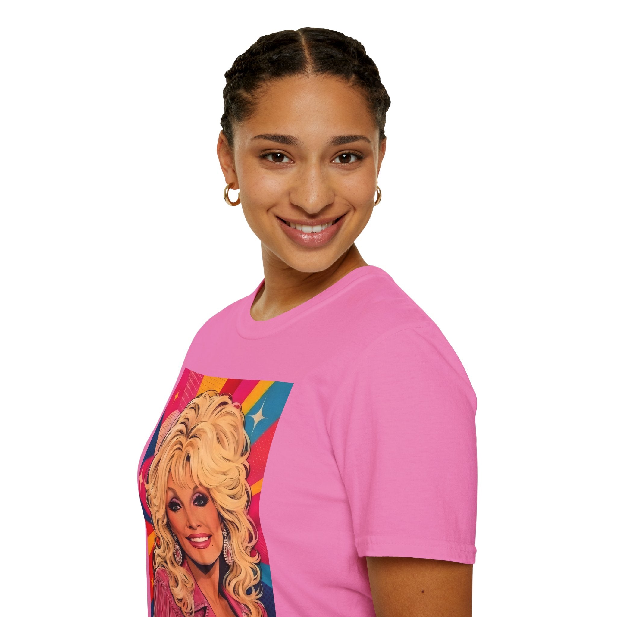 Retro Dolly Parton Colourpop Portrait T-Shirt