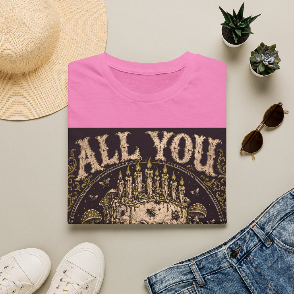 Skull Candle Crown T‑Shirt — "All You Can Rot" Vintage Gothic Tee