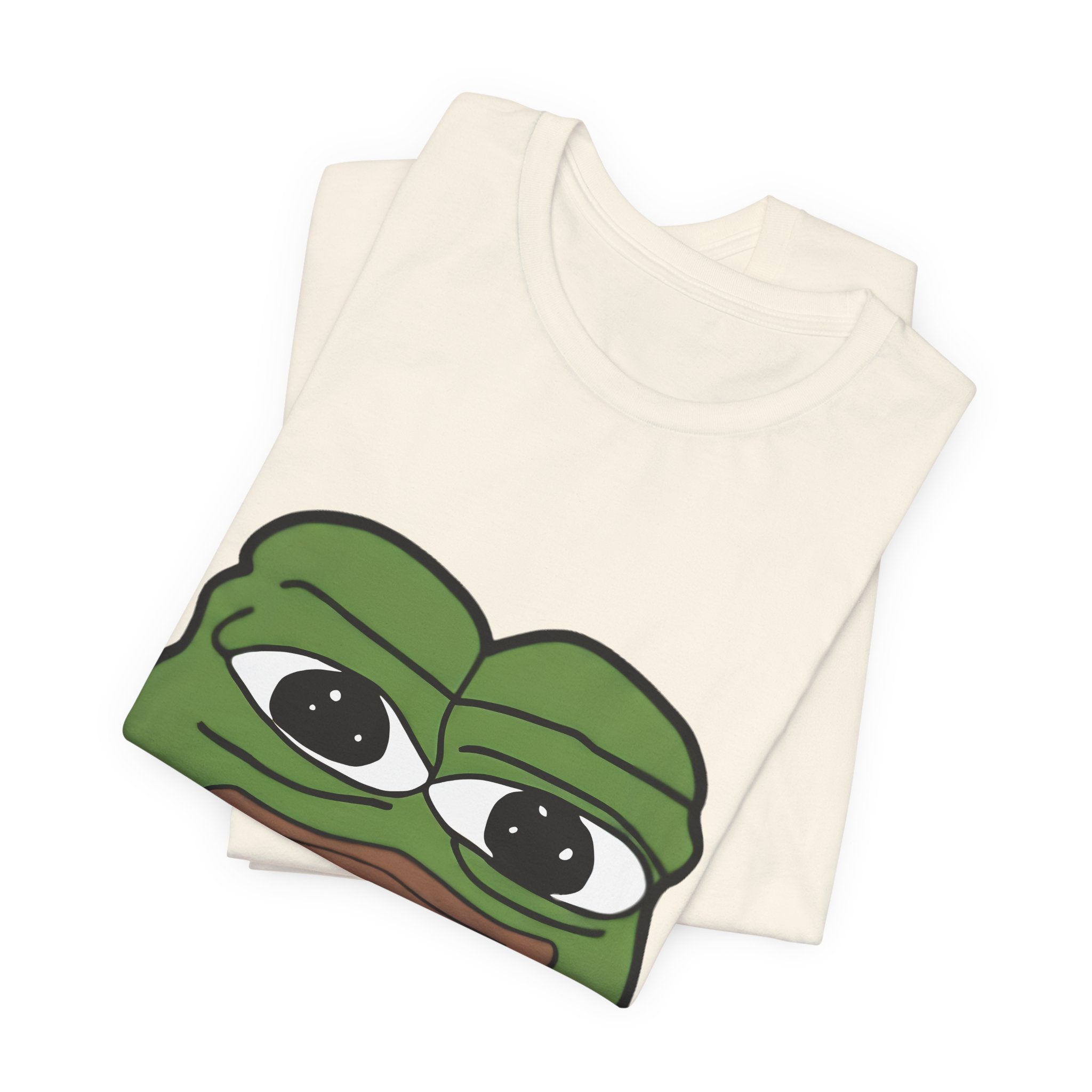 Sad Frog Graphic Tee — Meme Pepe Face T-Shirt