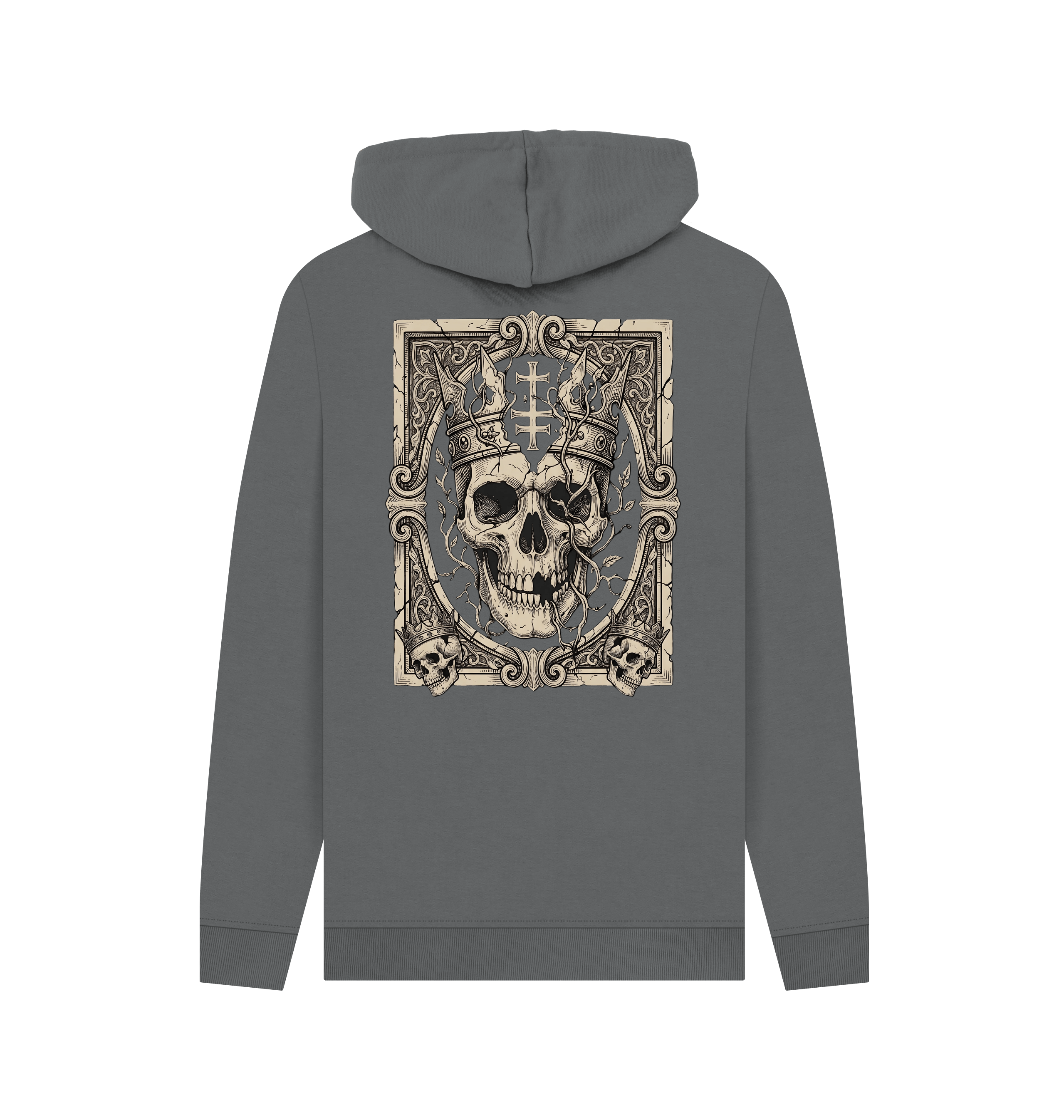 Slate Grey Printed Hoody Back