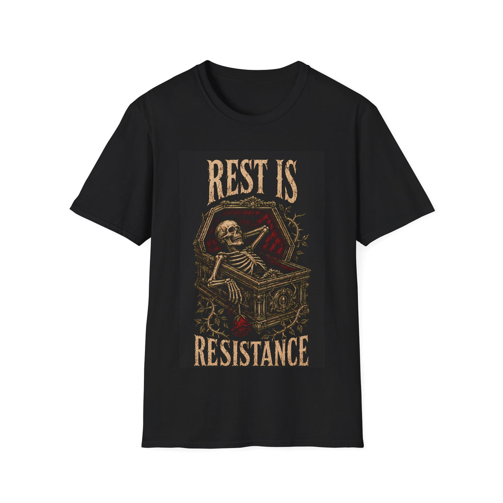 Rest Is Resistance Gothic Skull T-Shirt