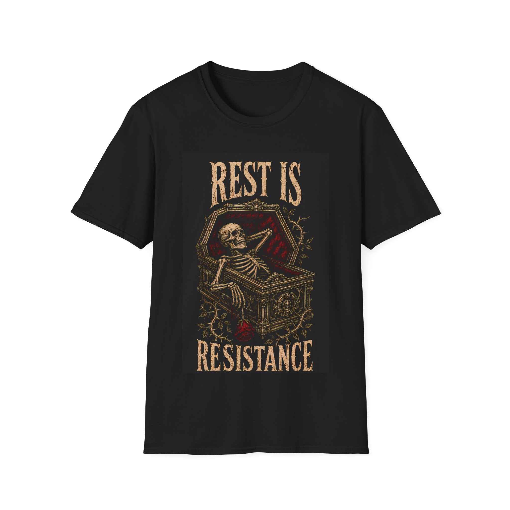 Rest Is Resistance Gothic Skull T-Shirt