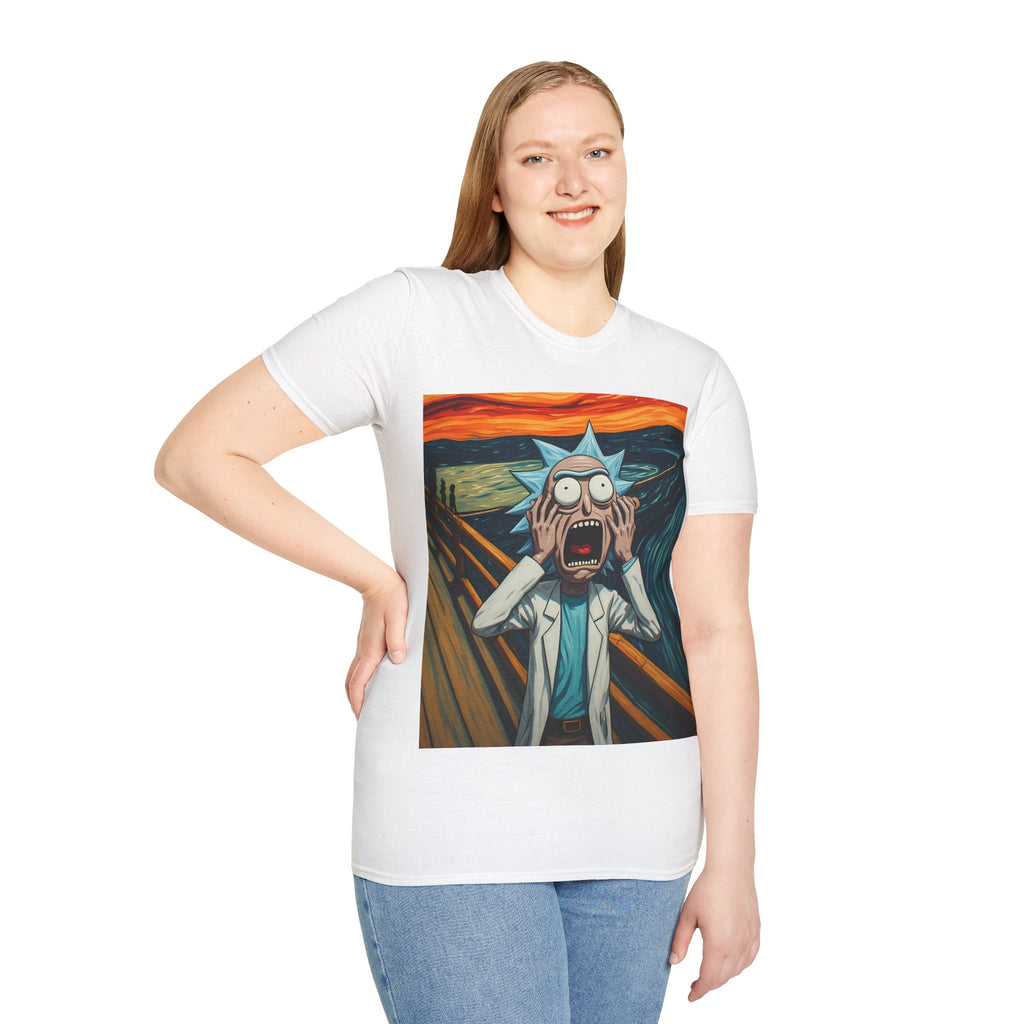 Rick Scream Tee — Rick and Morty Parody of The Scream T-Shirt