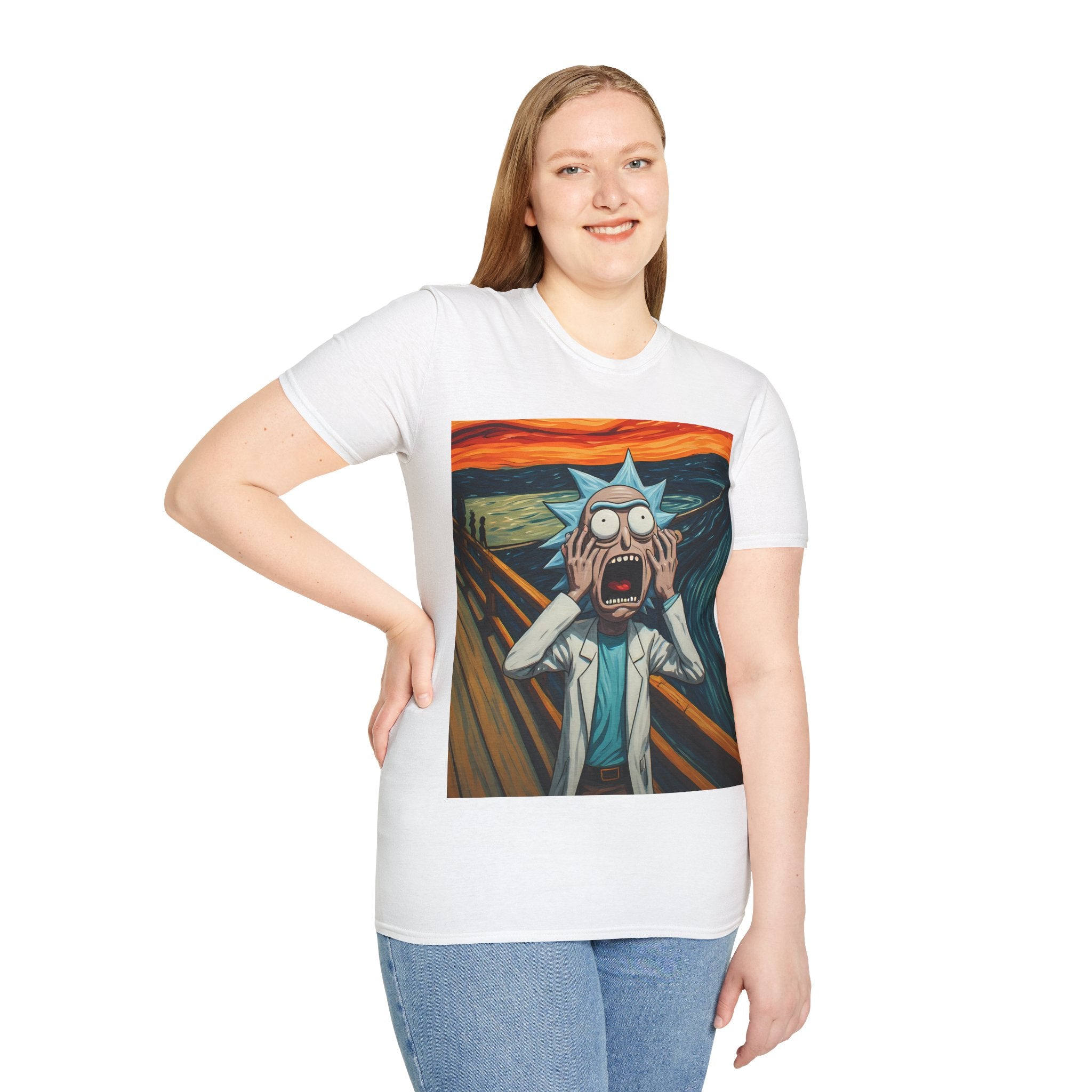 Rick Scream Tee — Rick and Morty Parody of The Scream T-Shirt