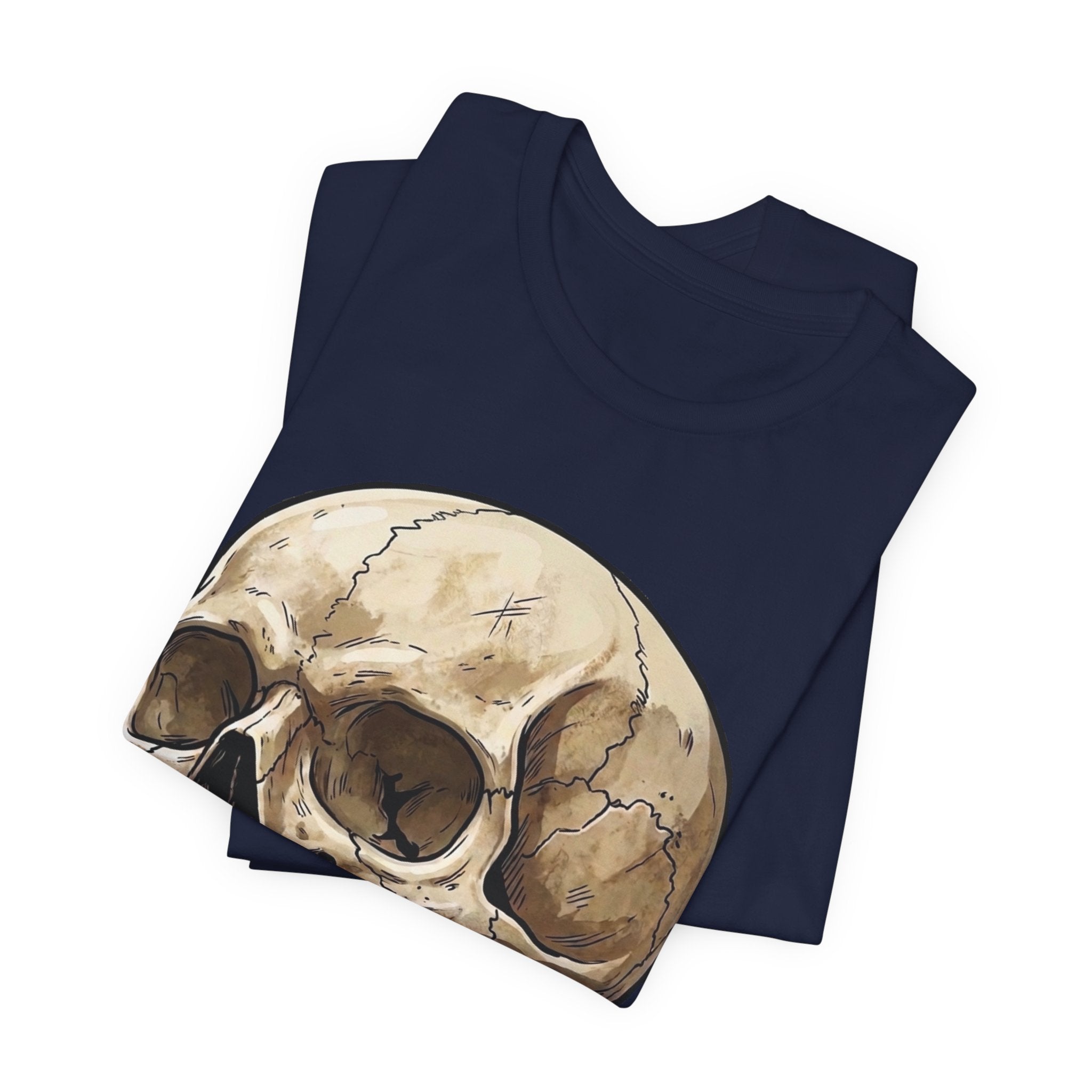 Skull Illustration T-Shirt — Vintage Anatomical Skull Tee