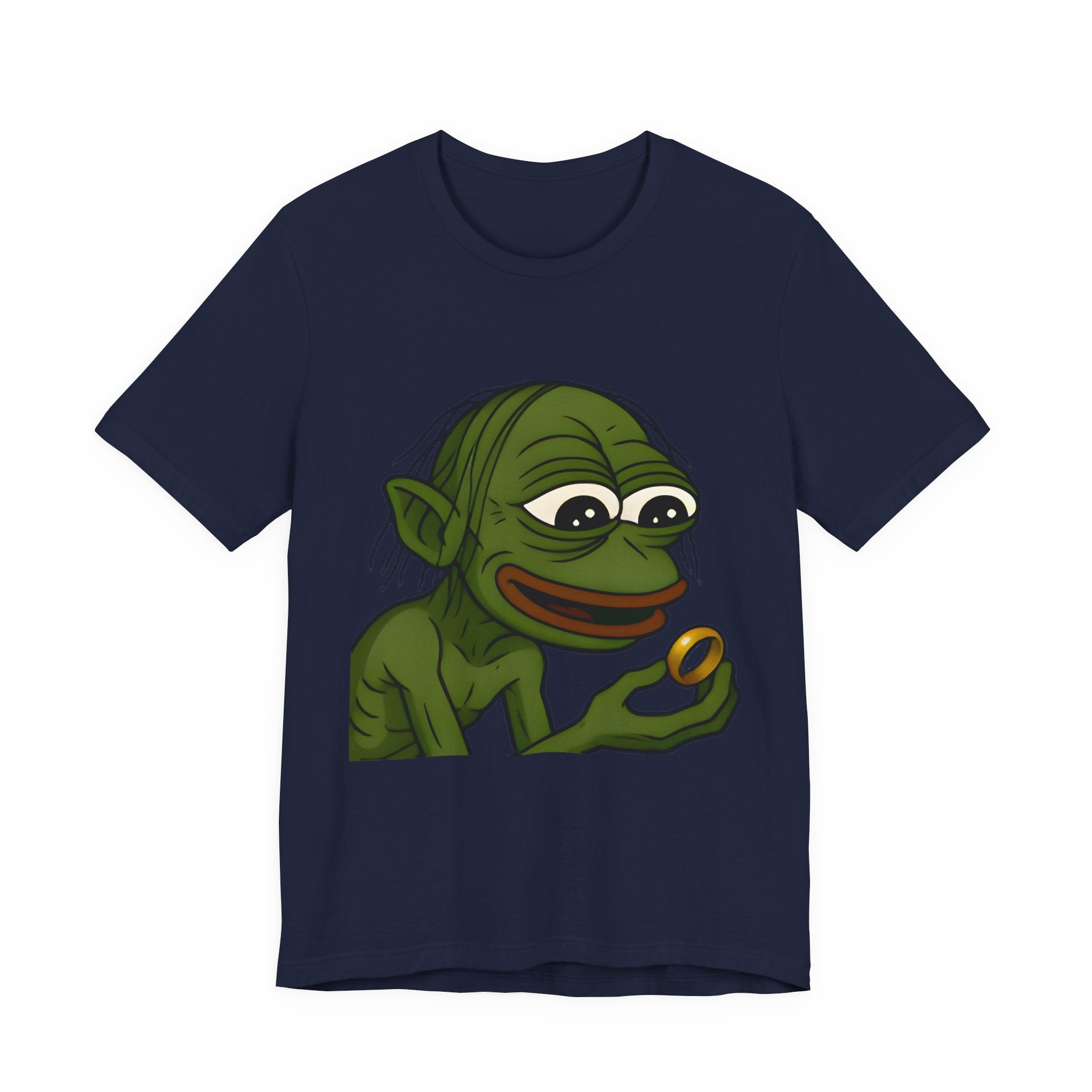 Fantasy Creature Tee — Gollum-Inspired Frog Holding Ring Graphic T-Shirt