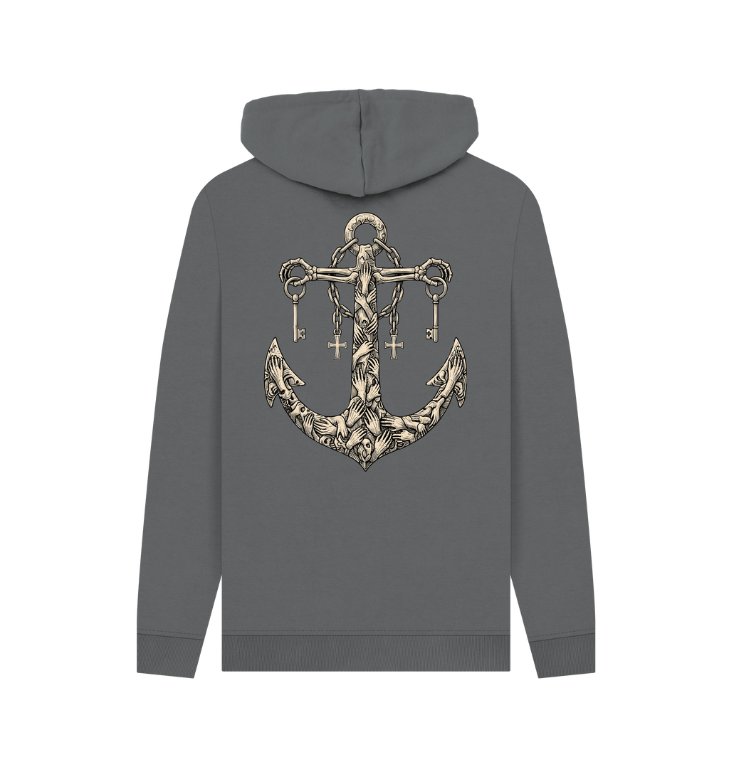 Slate Grey Printed Hoody Back
