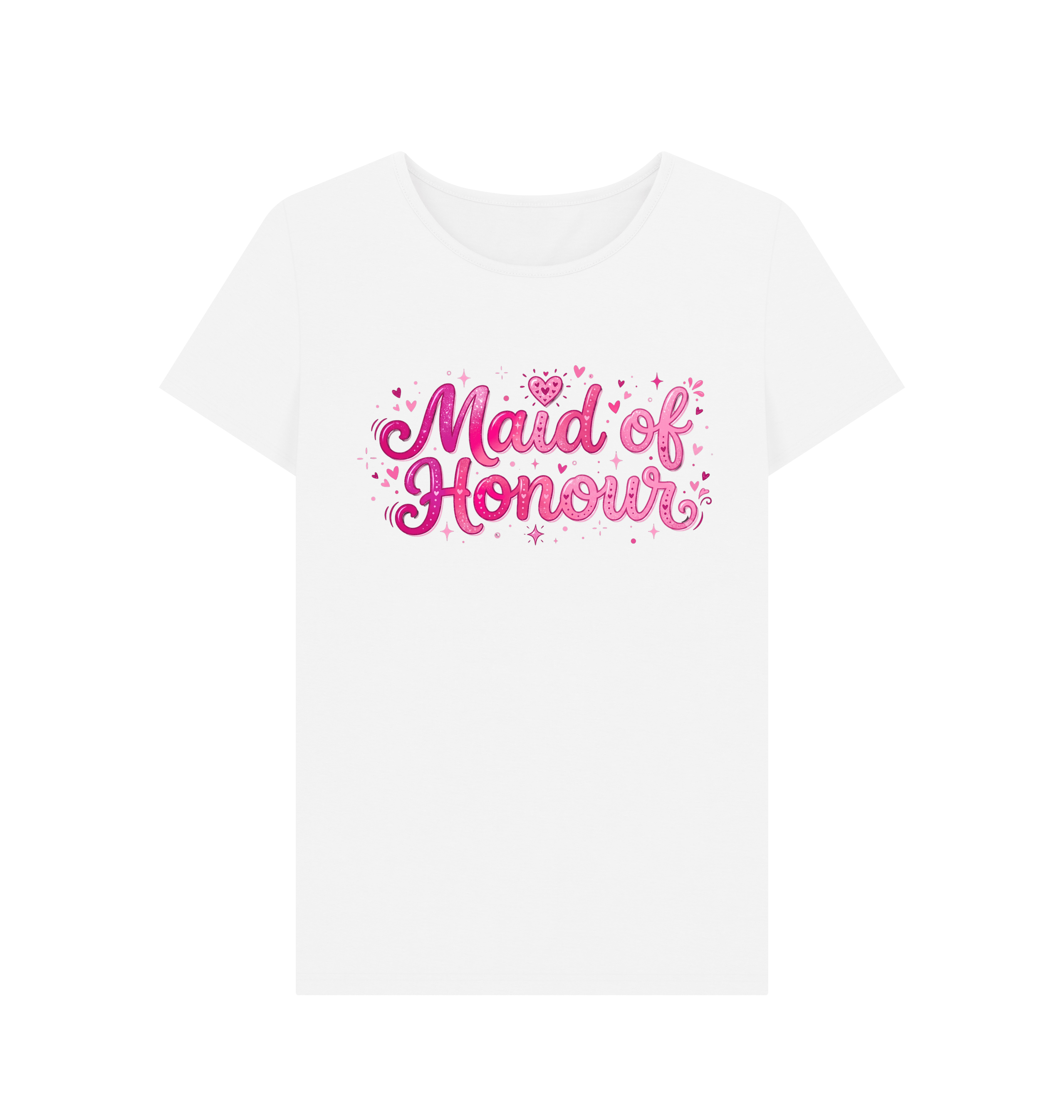 White Printed T-shirt Front