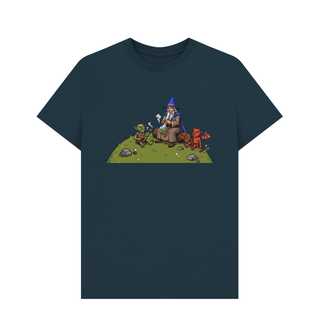 Denim Blue Printed T-shirt Front