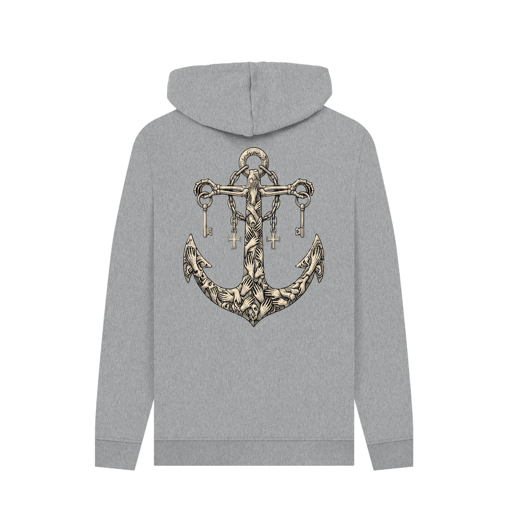 Light Heather Printed Hoody Back