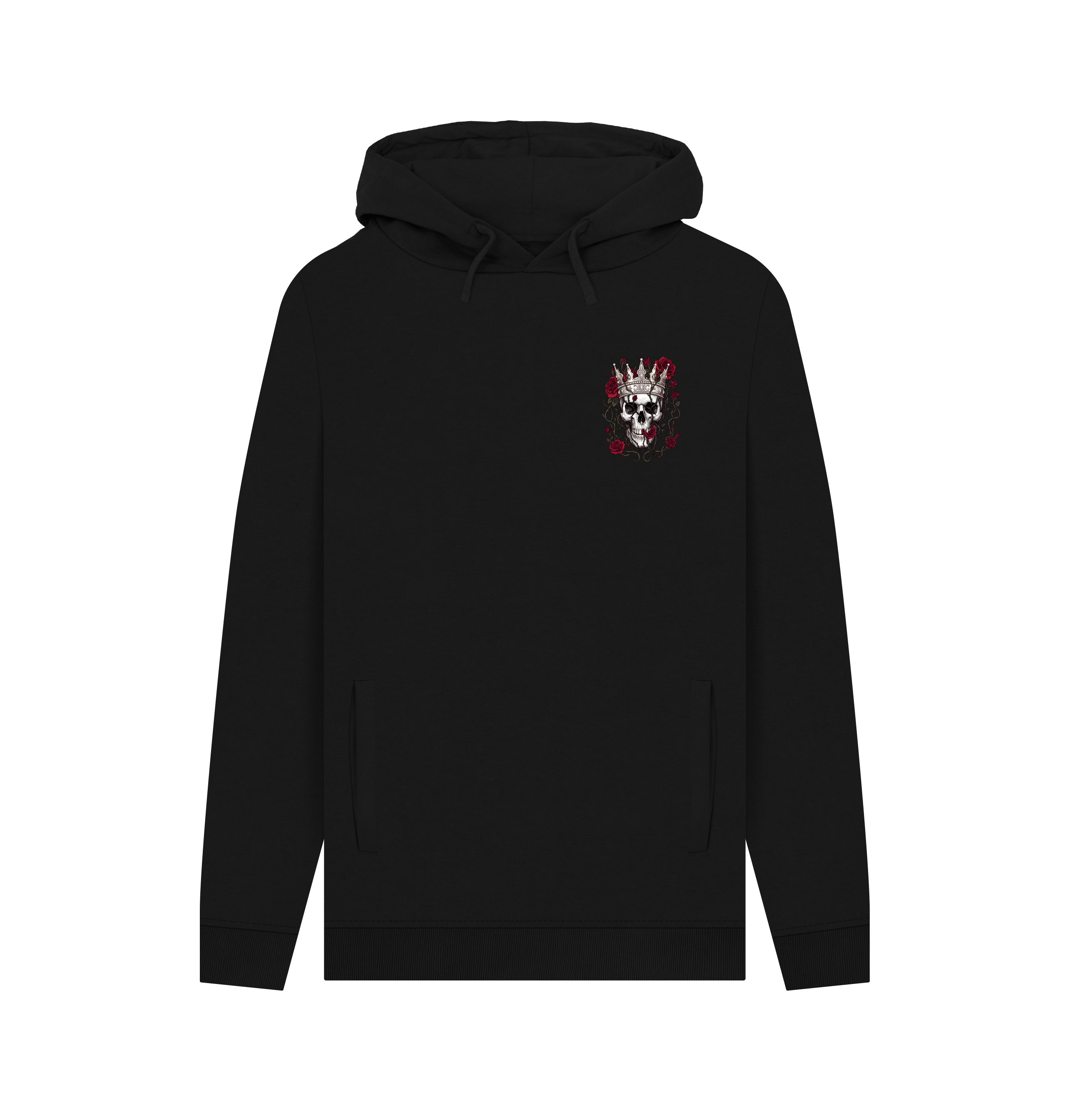 Black Printed Hoody Front