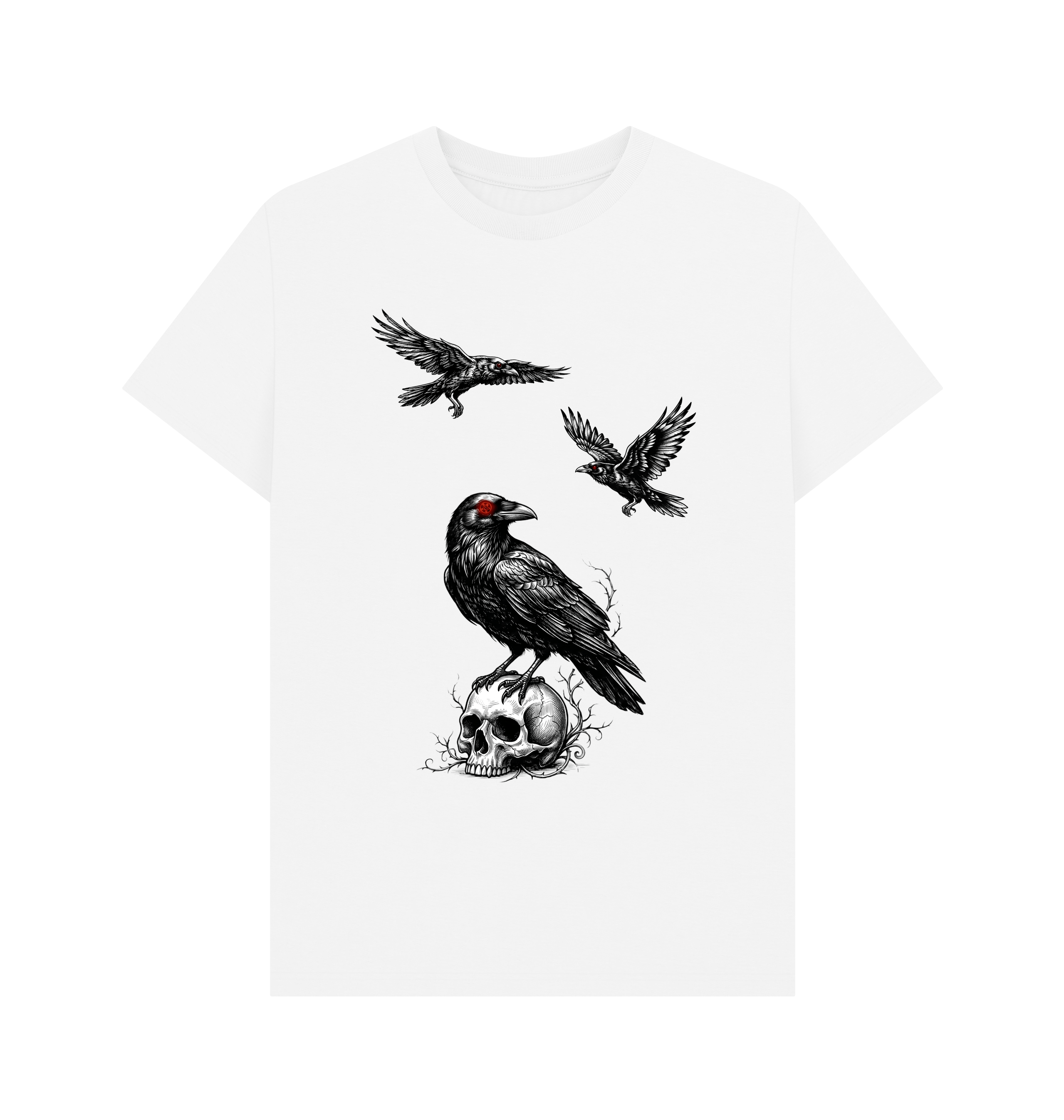 White Printed T-shirt Front