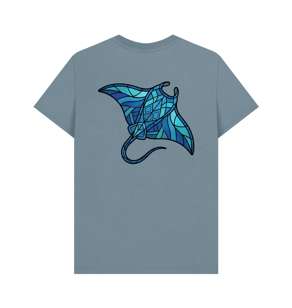 Stone Blue Printed T-shirt Back