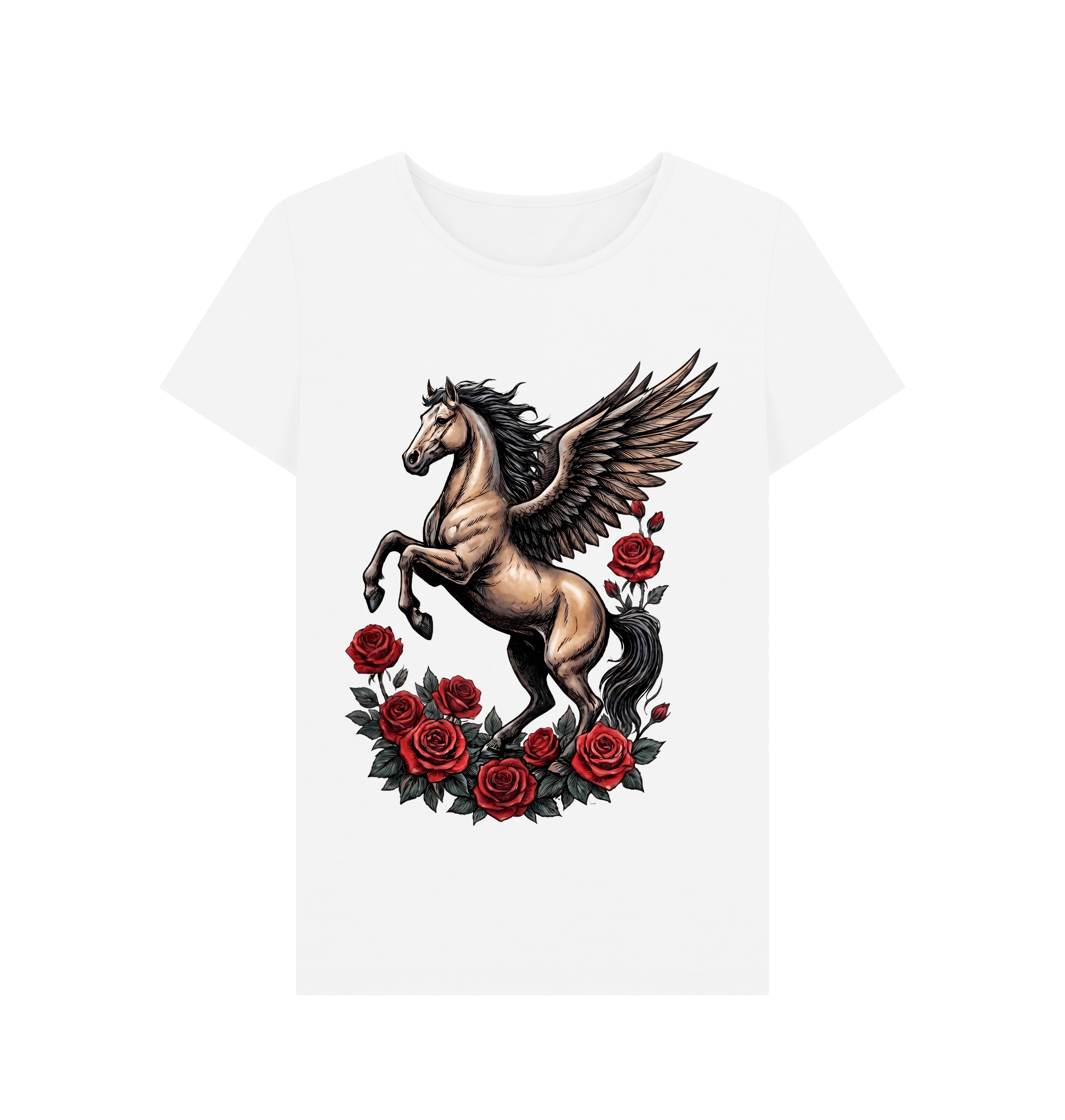 White Printed T-shirt Front