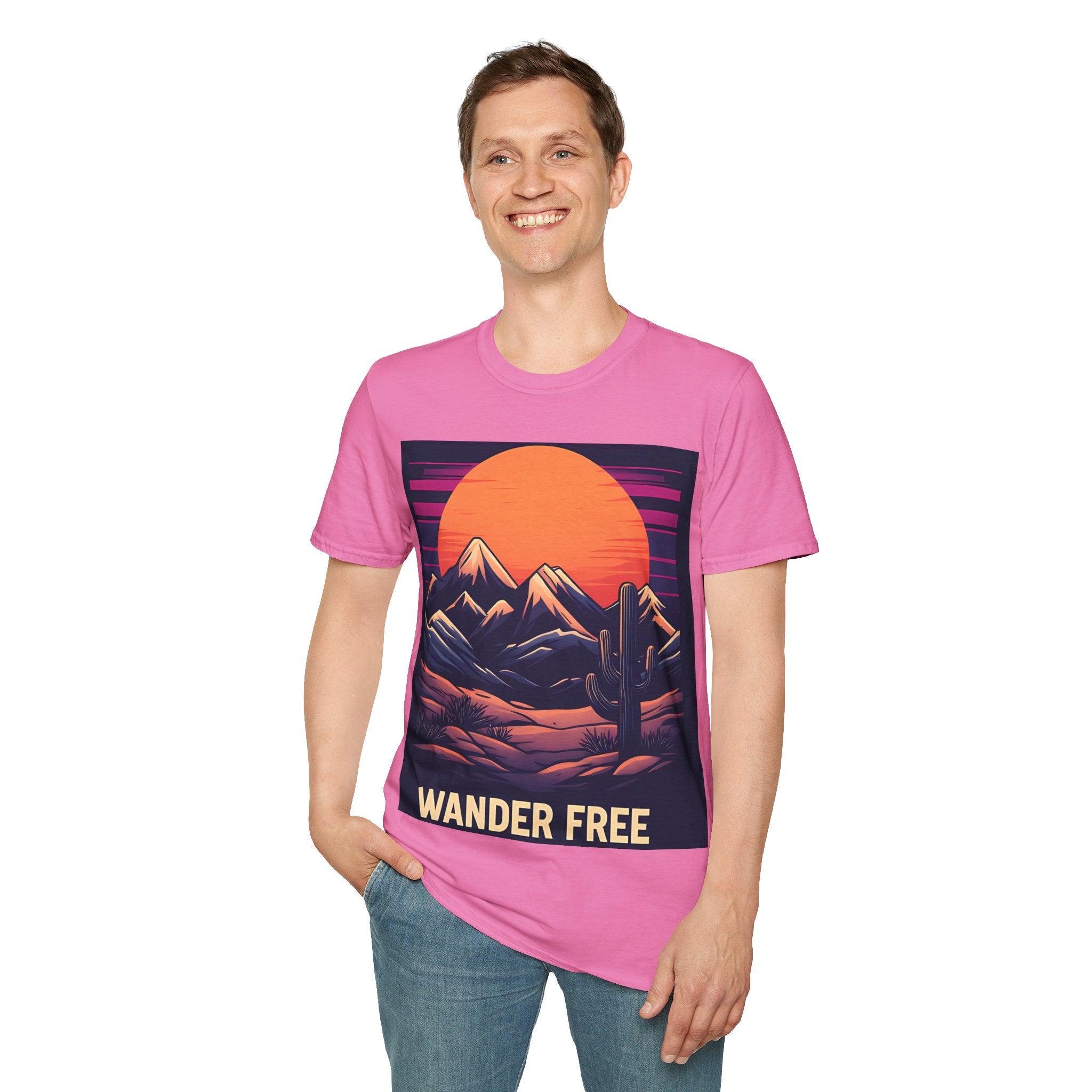 Sunset Mountains T-Shirt — Retro Desert Sunset Graphic Tee
