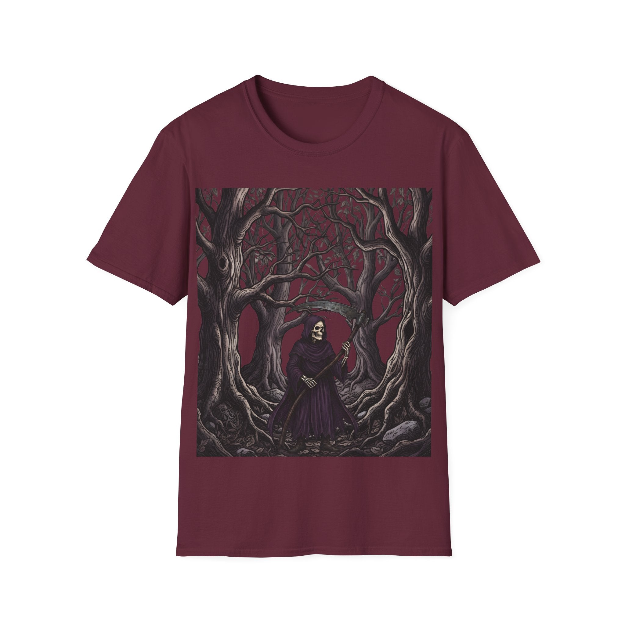 Roam the Woods - T-Shirt, Gothic / Dark Fantasy Grim Reaper Design