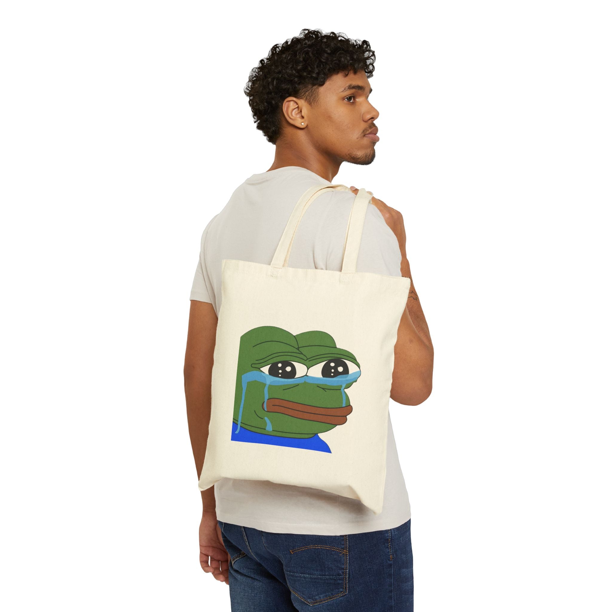 Tote — Crying Pepe Canvas Tote Bag