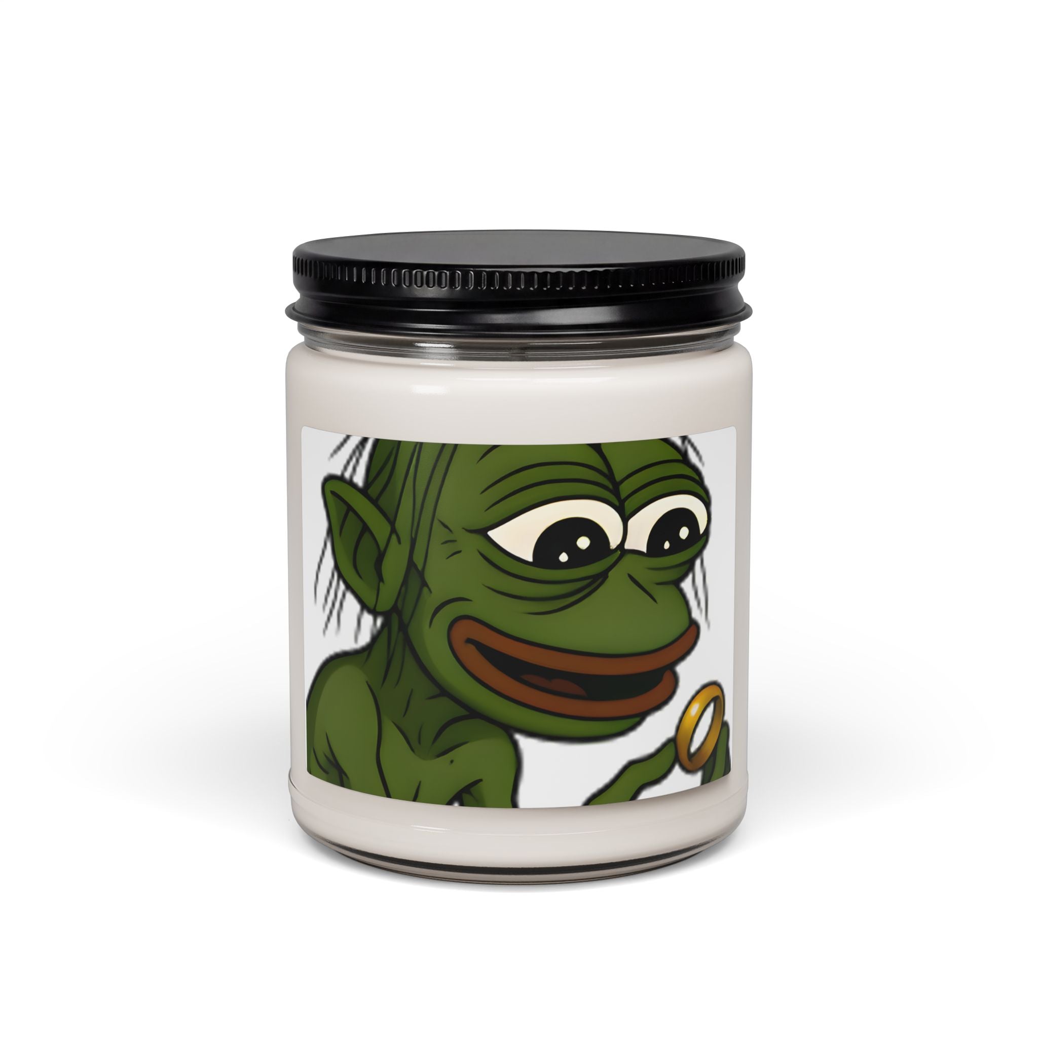 Soy Candle — Whimsical Green Creature Illustration (9 oz)